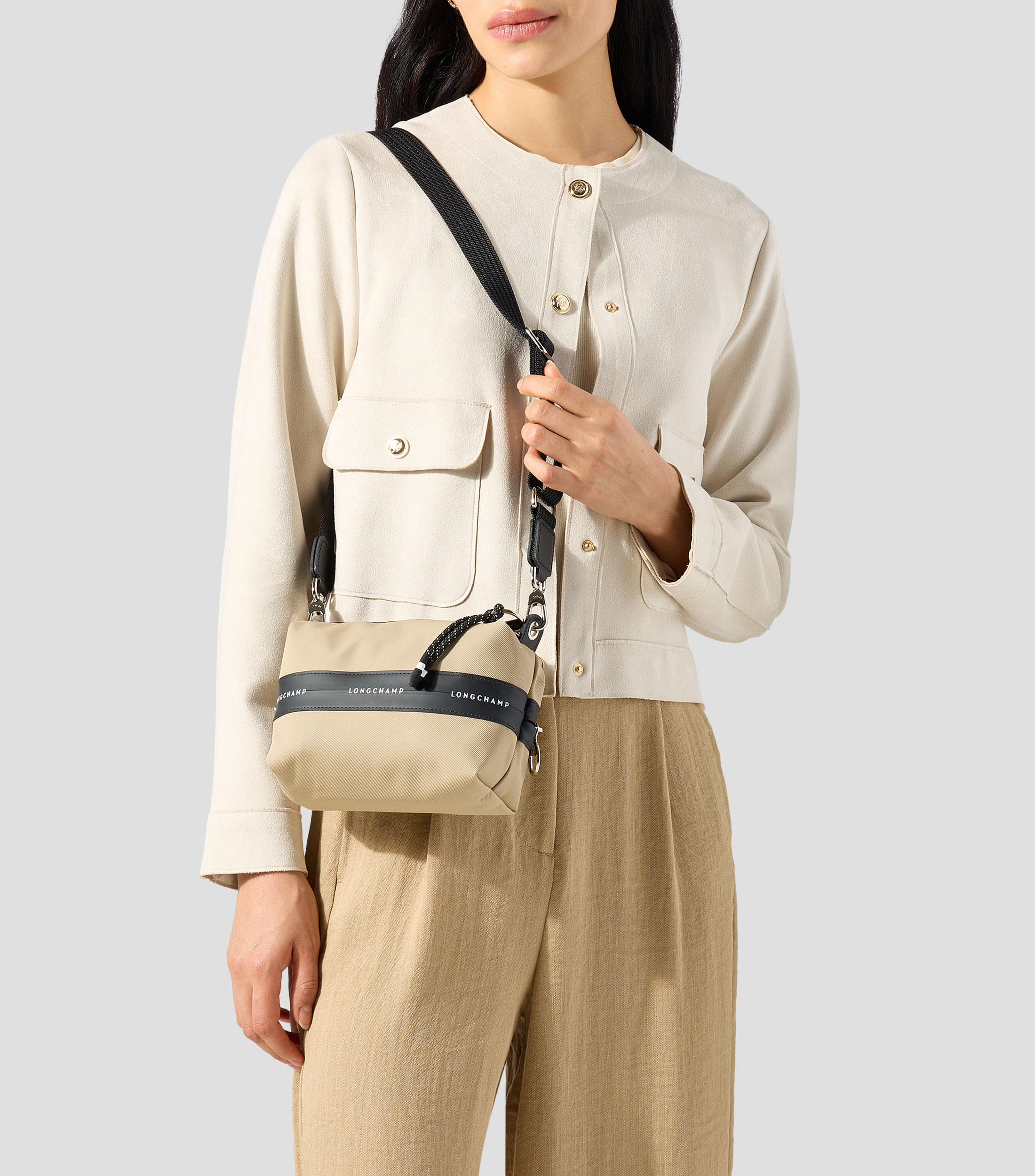 Bolsa Crossbody con microdiseños Mujer