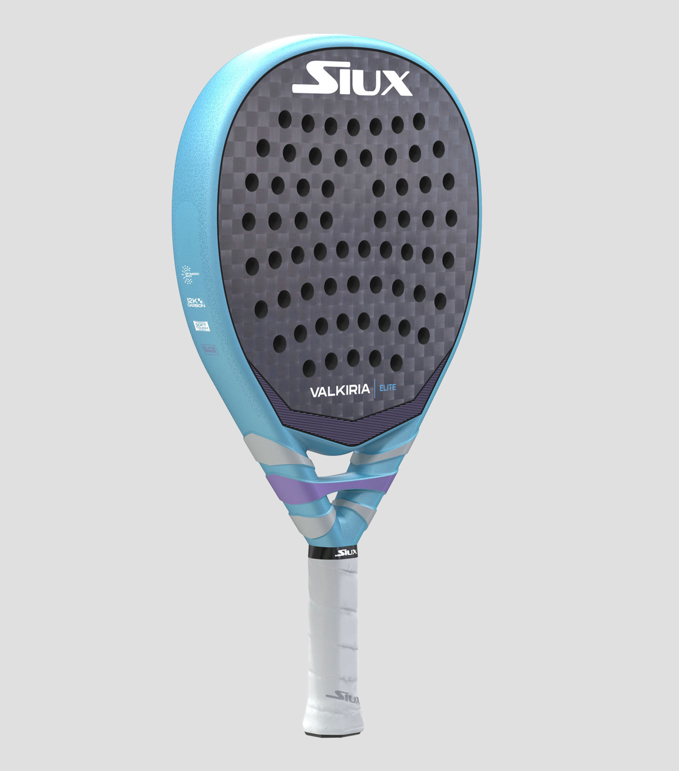 Pala VALKIRIA ELITE para pádel azul y morado
