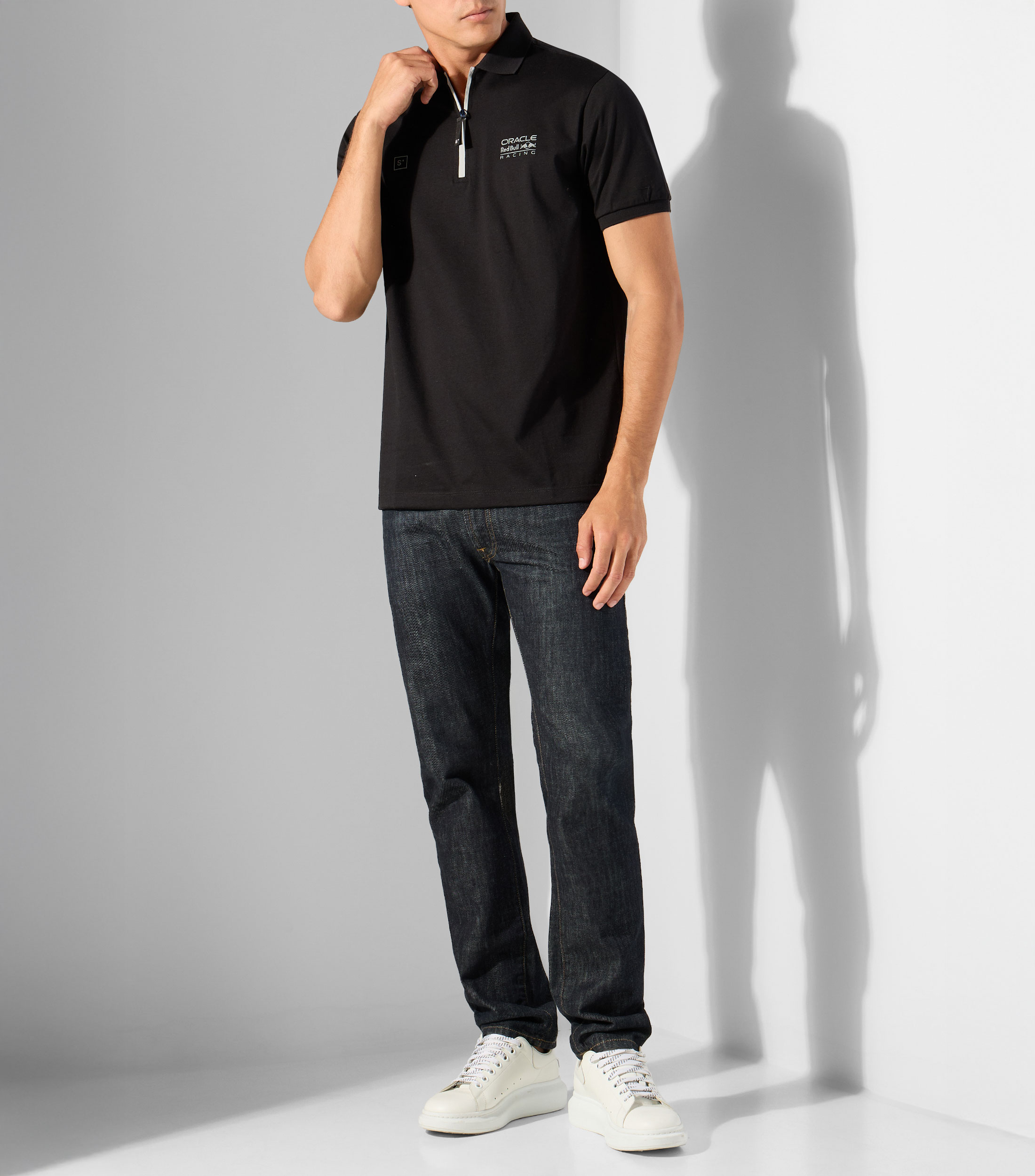 Playera tipo polo manga corta lisa Hombre