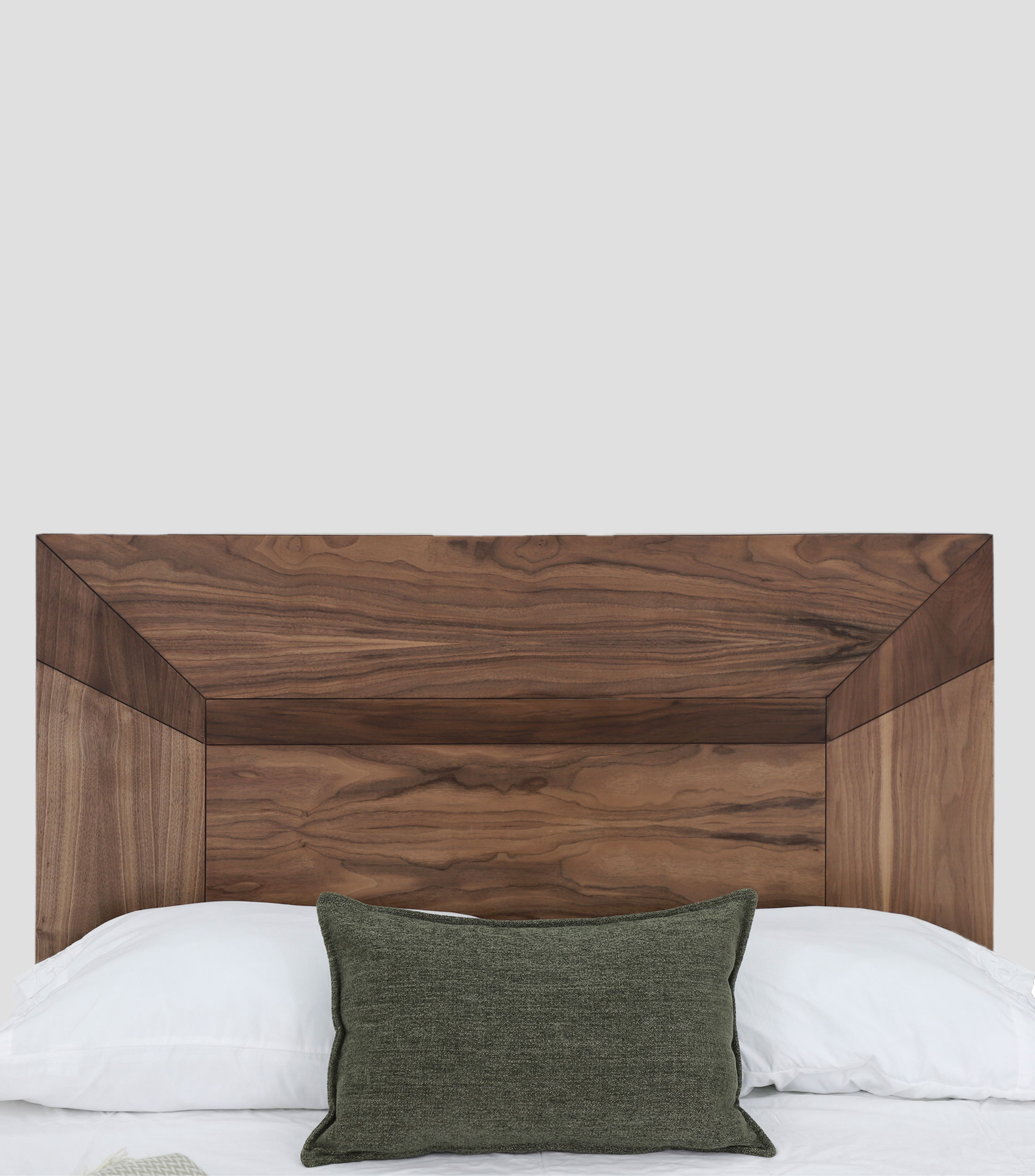 Cabecera de Cama Matrimonial Madison en Chapa de Nogal Natural