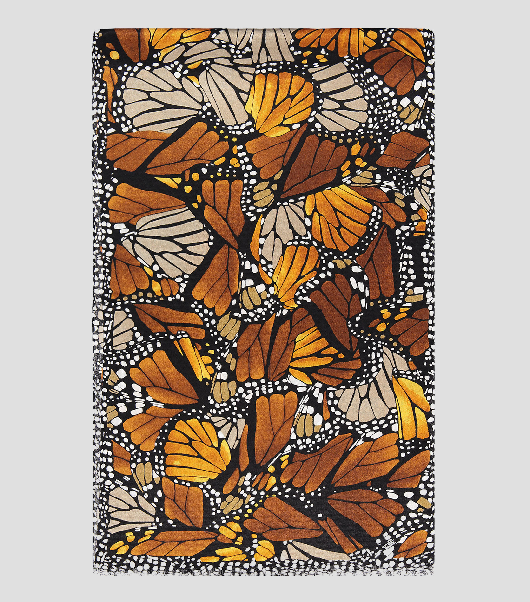 Chalina naranja con mariposas Mujer