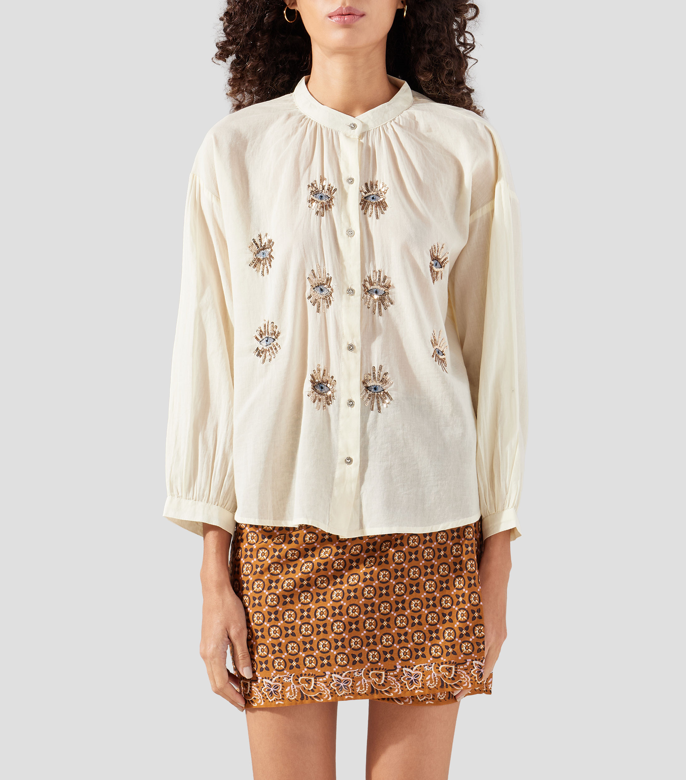 Blusa fantasía manga larga Mujer