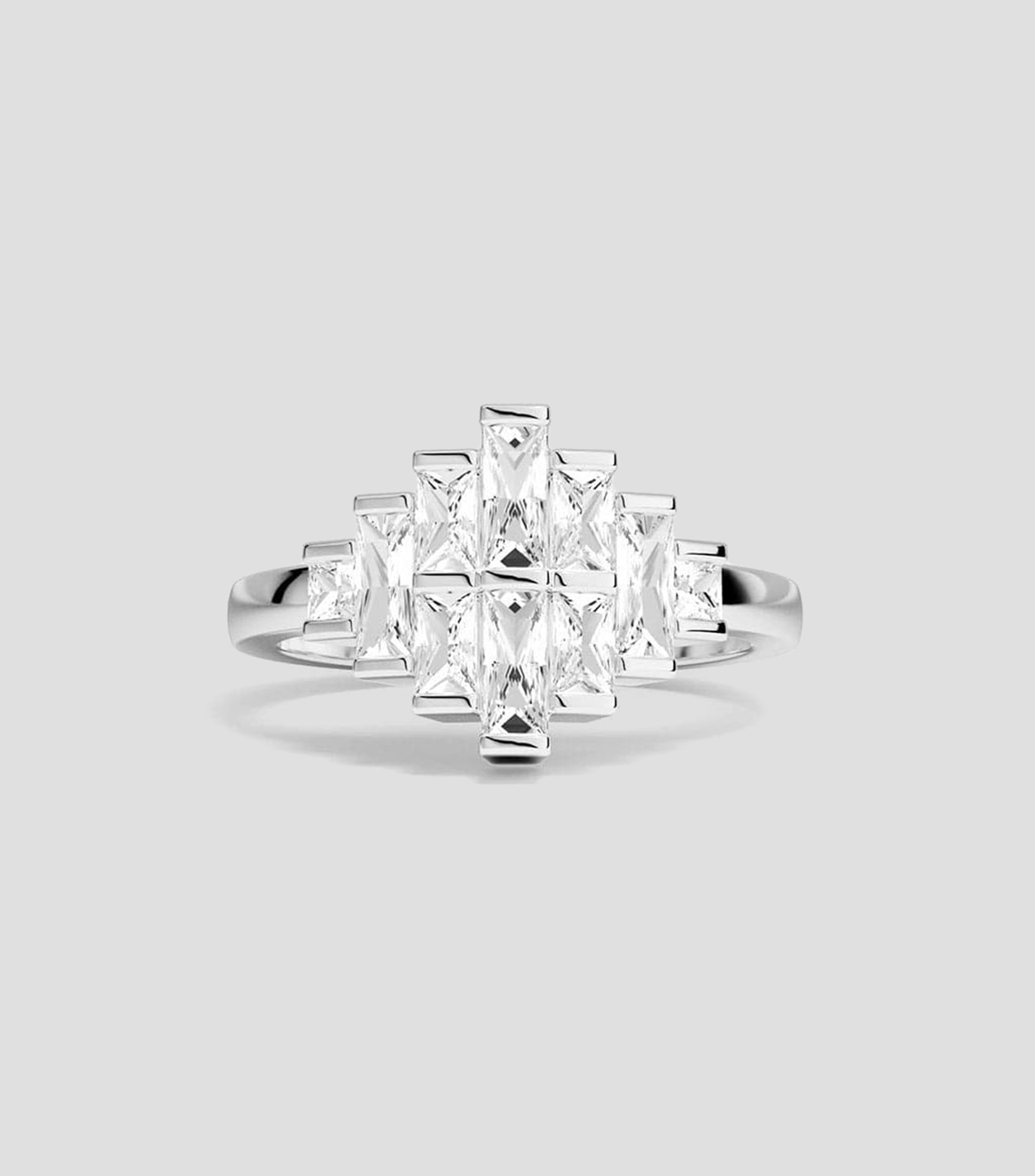 Anillo en plata .925 Printemps incrustaciones de zirconia cúbica Mujer