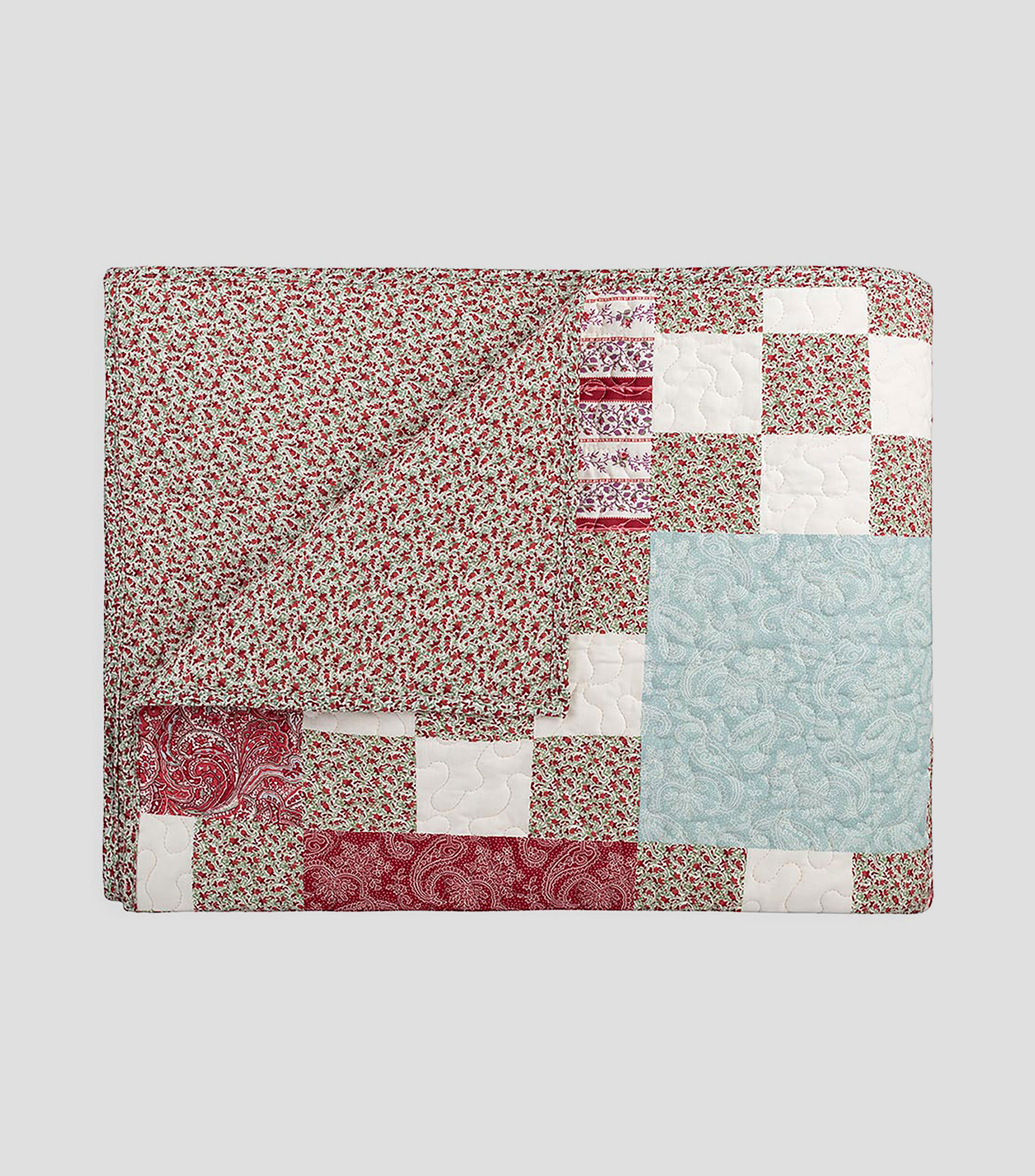 Juego de colcha king size de algodón Haley multicolor