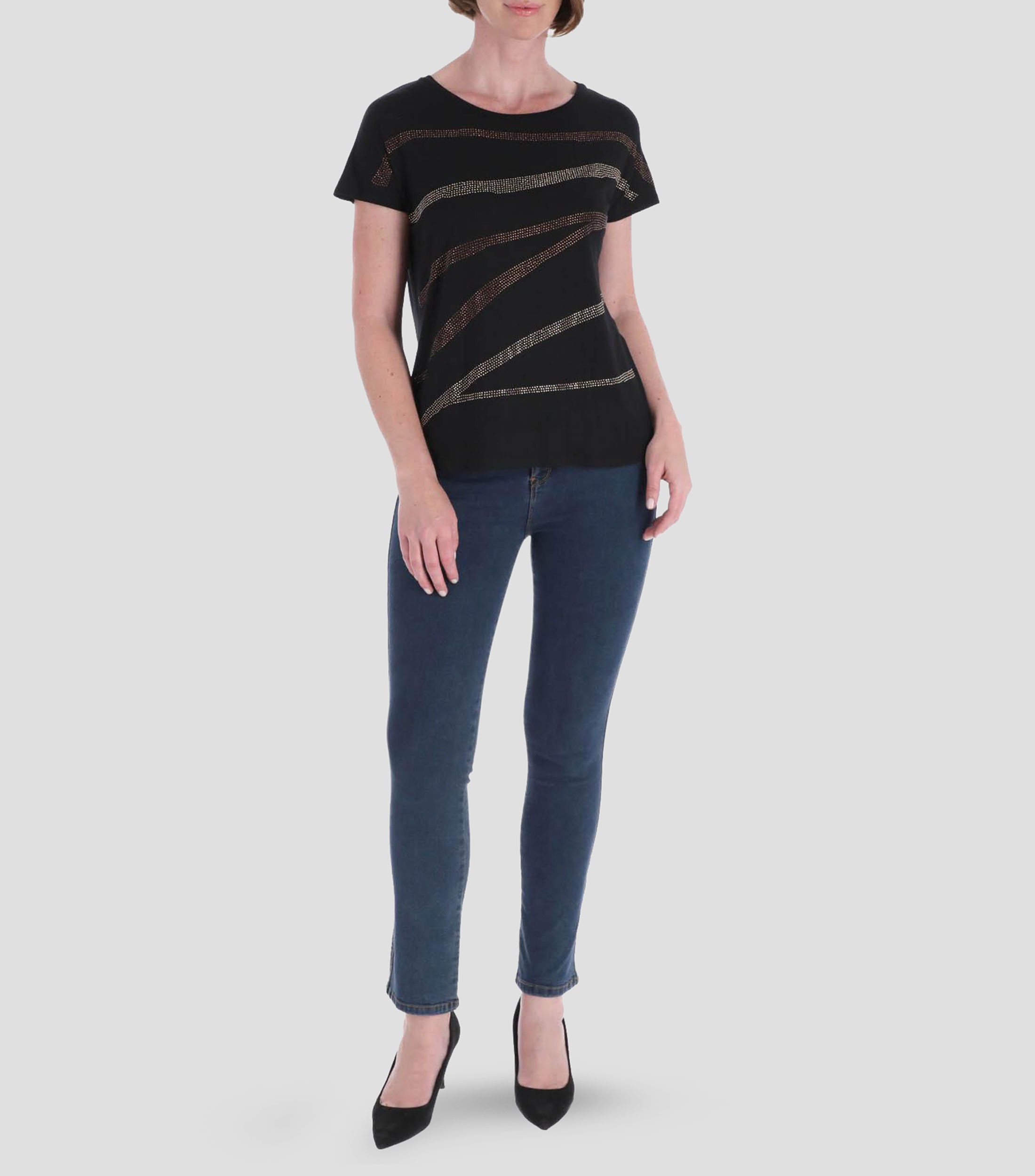 Blusa línea Petite fantasía manga corta Mujer