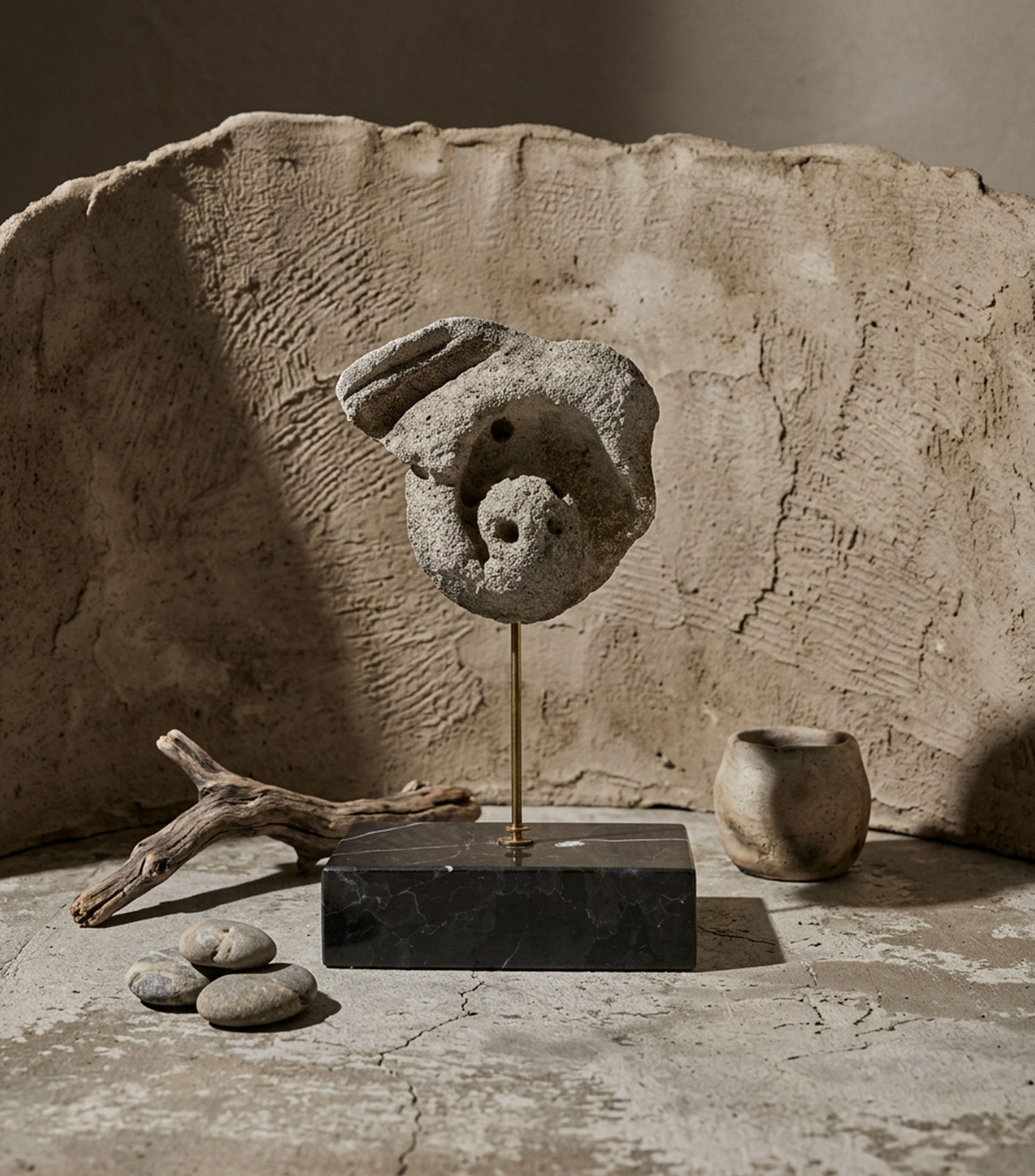 Figura decorativa Concha Lima con Base