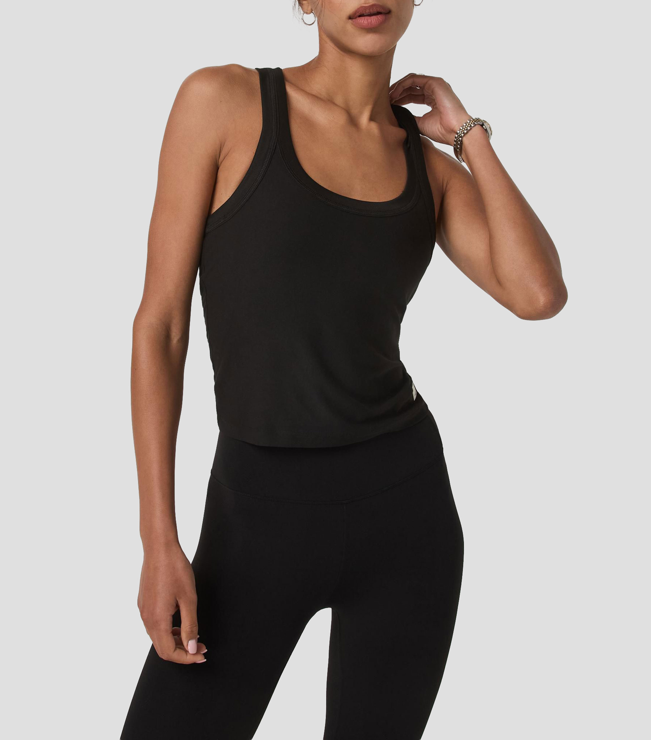 Tank de entrenamiento Energy cuello redondo sin mangas lisa Mujer