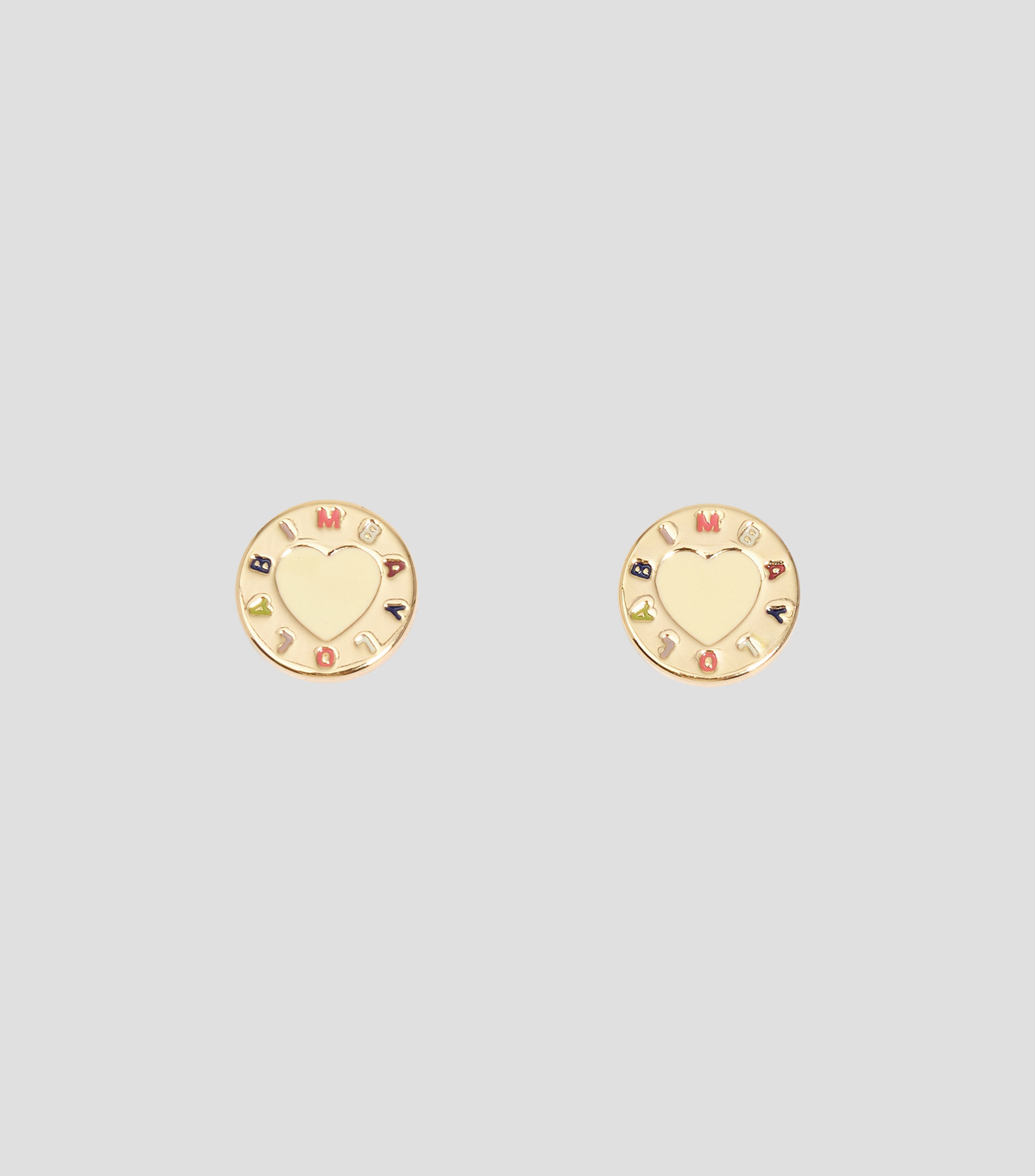 Aretes con logo y corazón Mujer