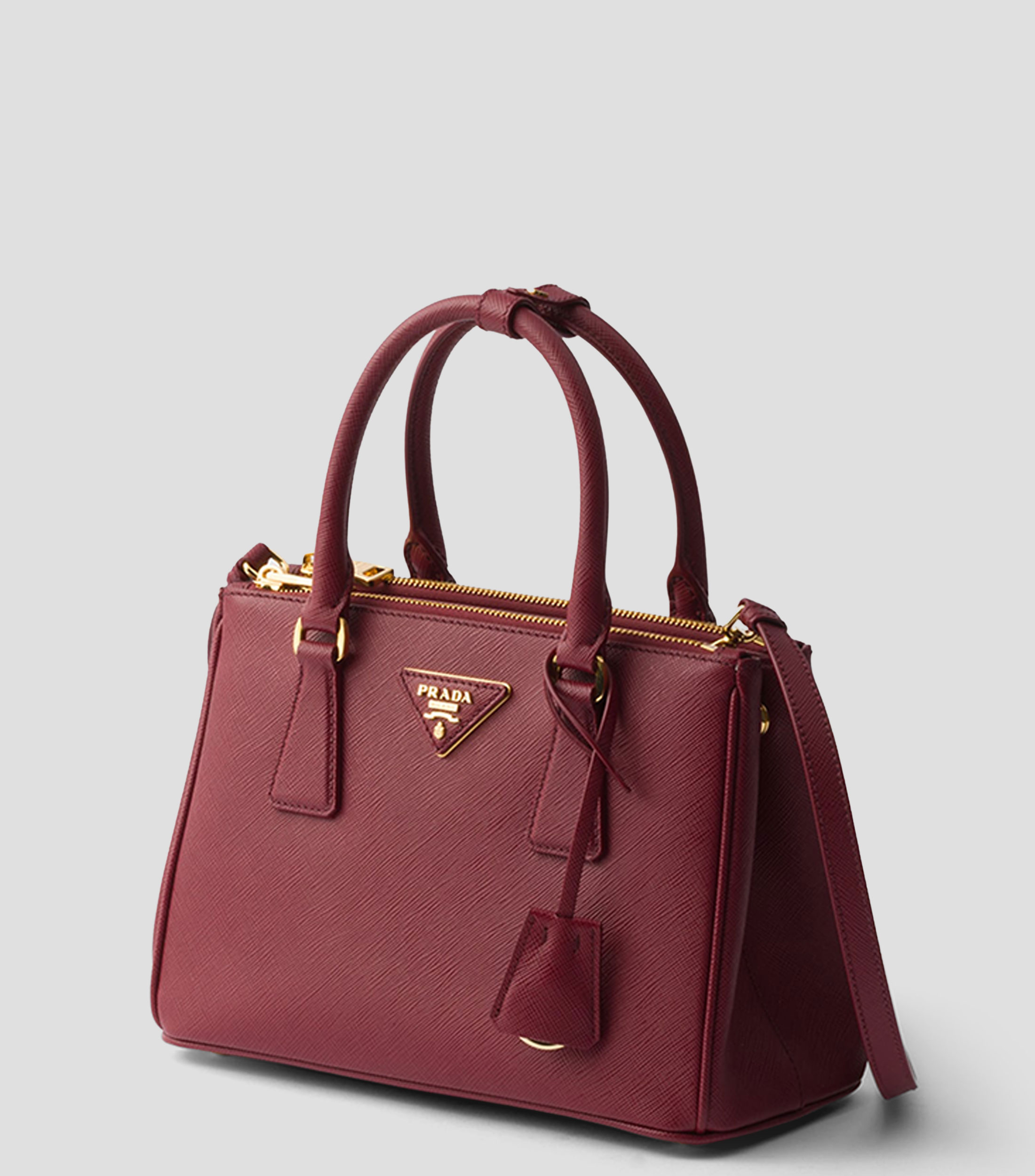 Bolsa Satchel Roja en Piel Galleria, Mujer