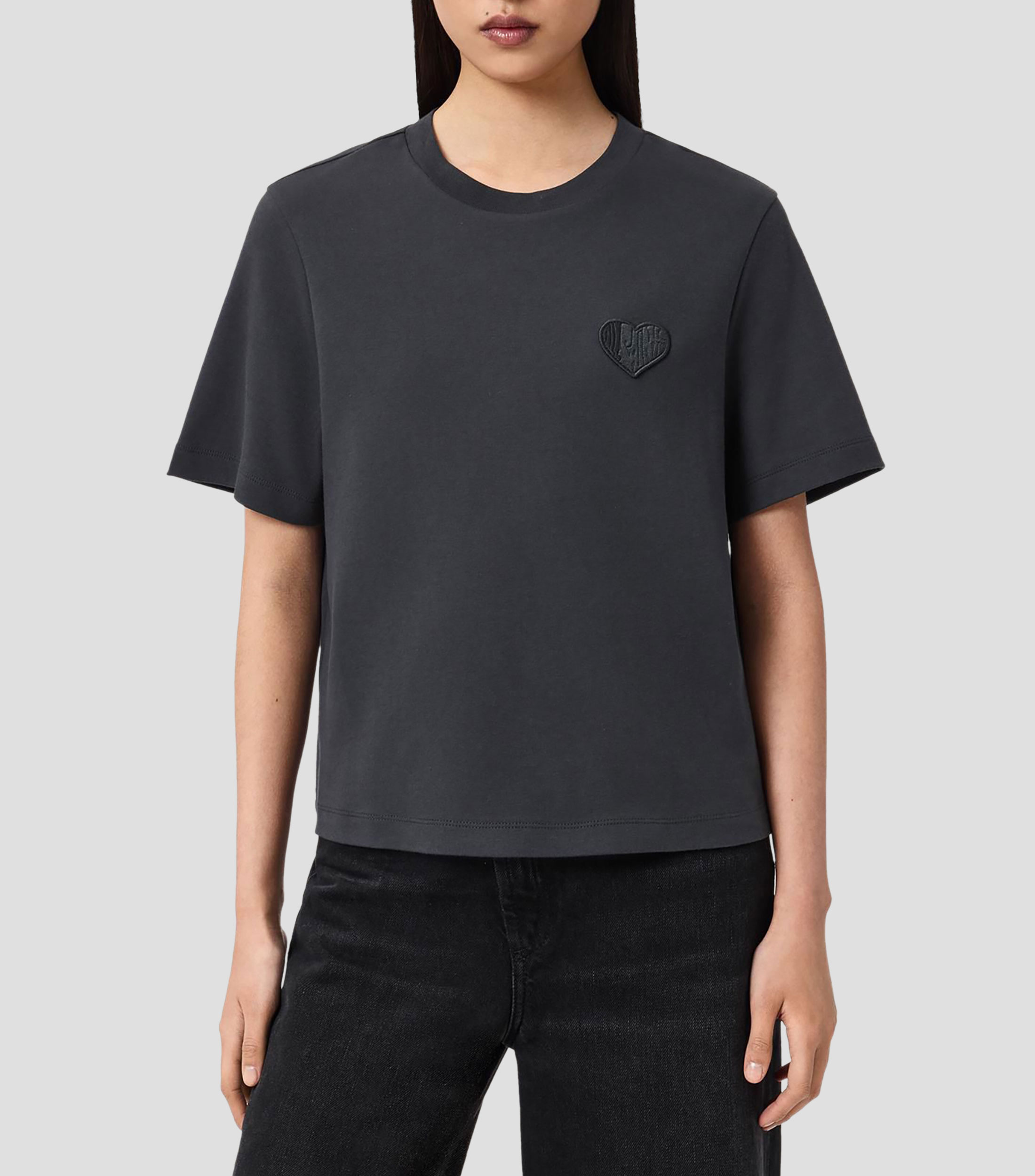 Playera cuello redondo manga corta lisa Mujer