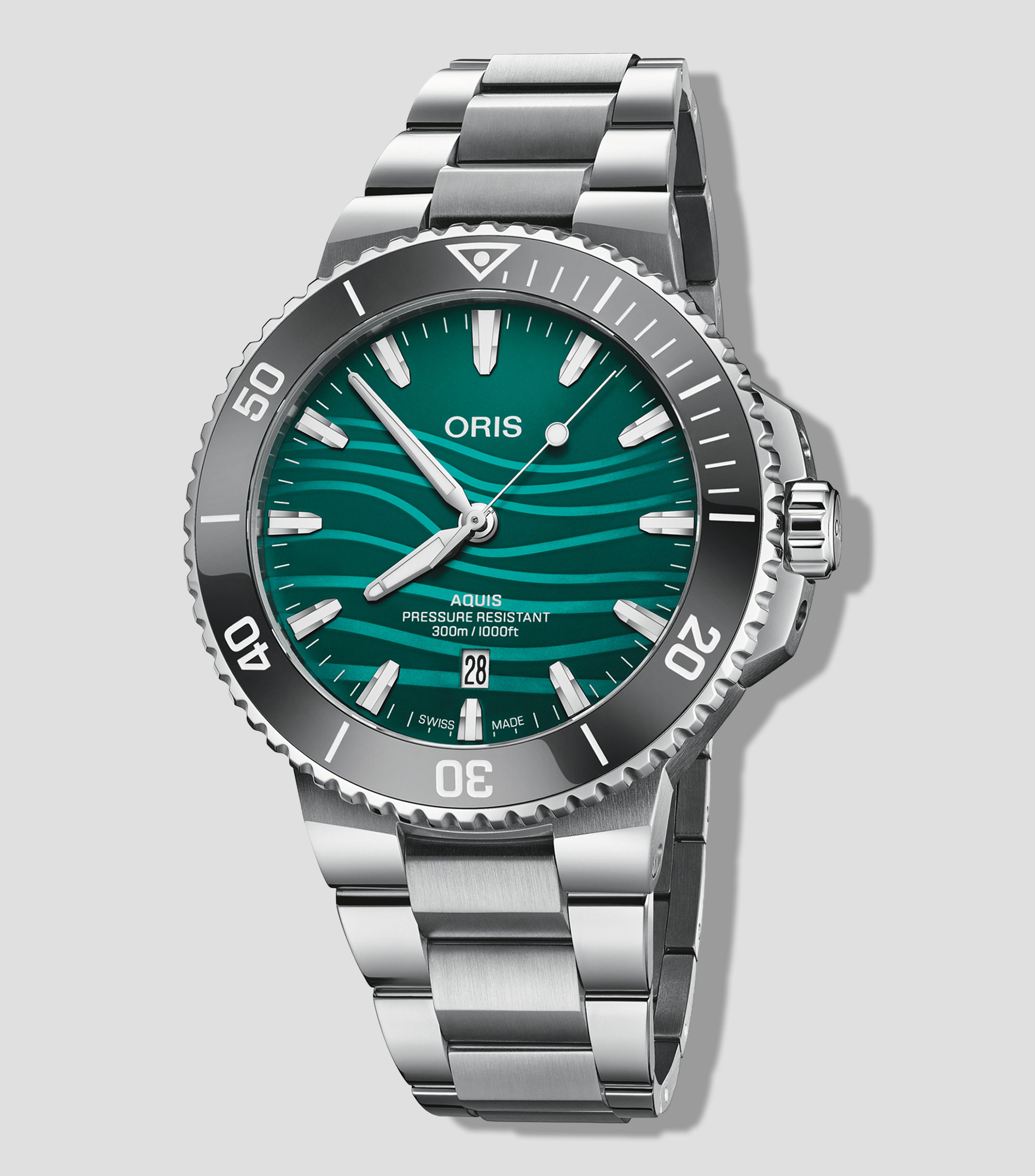 Reloj para Hombre Aquis Yangtze Jiangtun casual plateado/verde