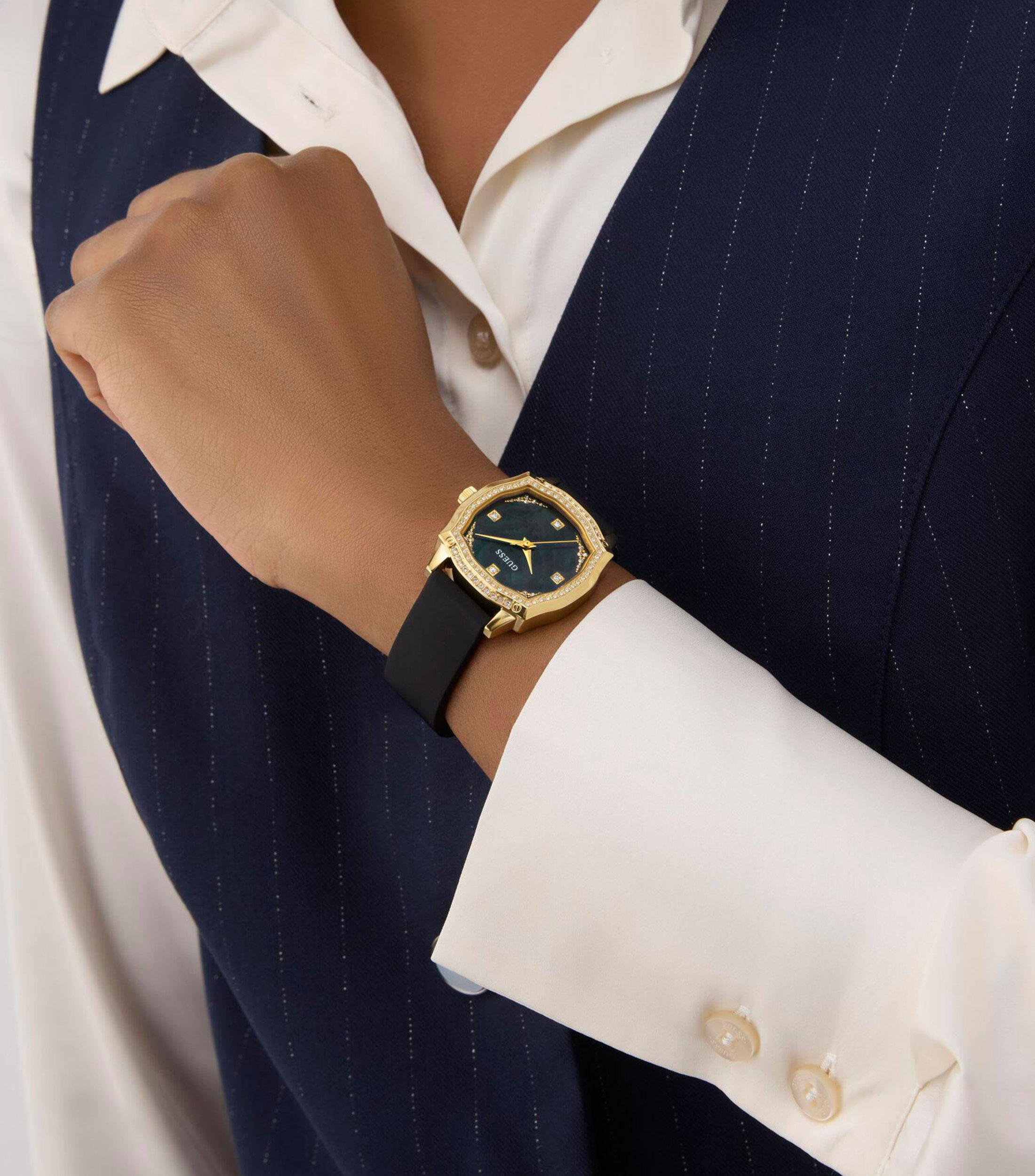 Reloj para Mujer Liv de vestir Azul, Dorado