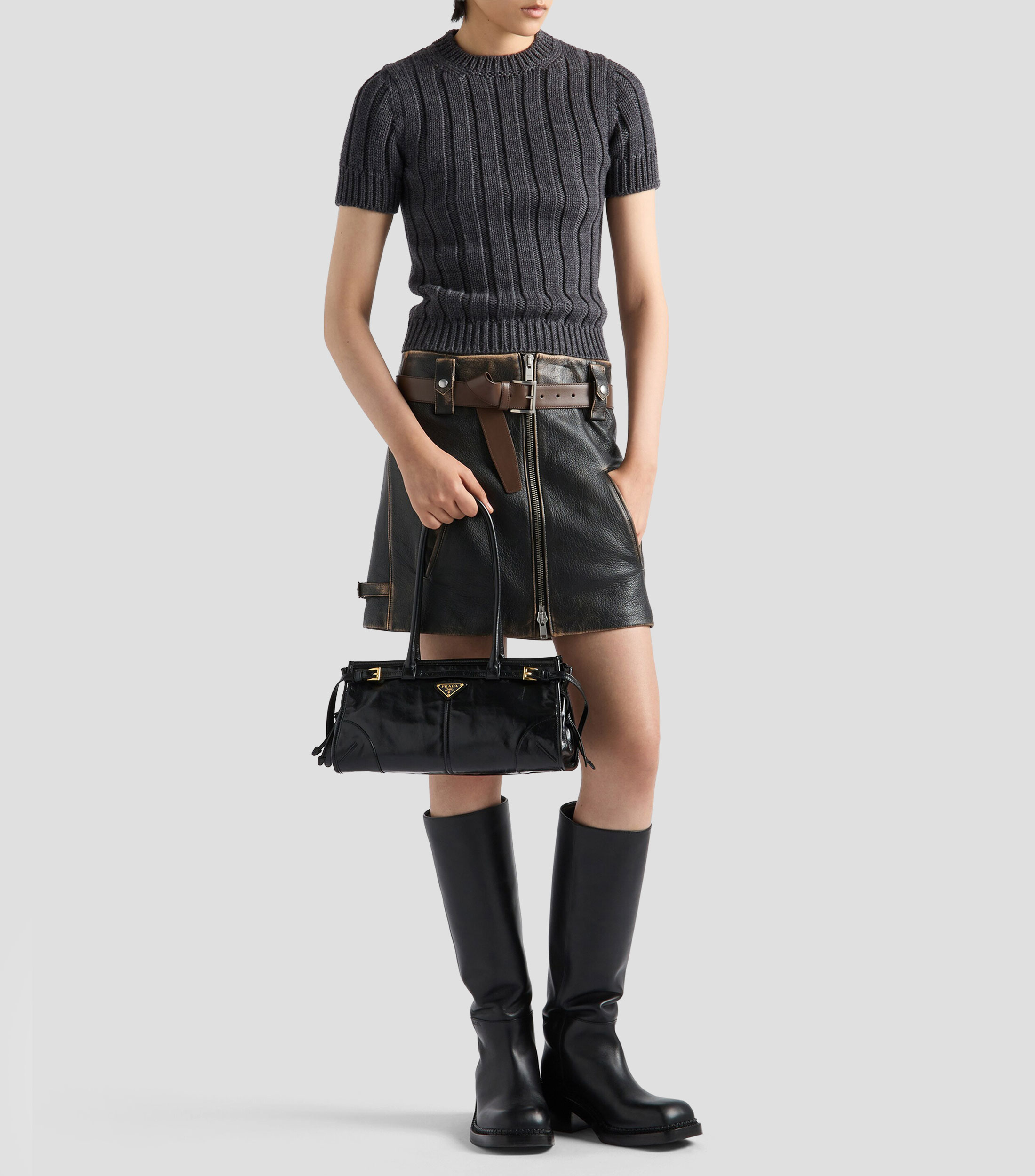 Bolsa Tote Negra en Piel Bonnie, Mujer