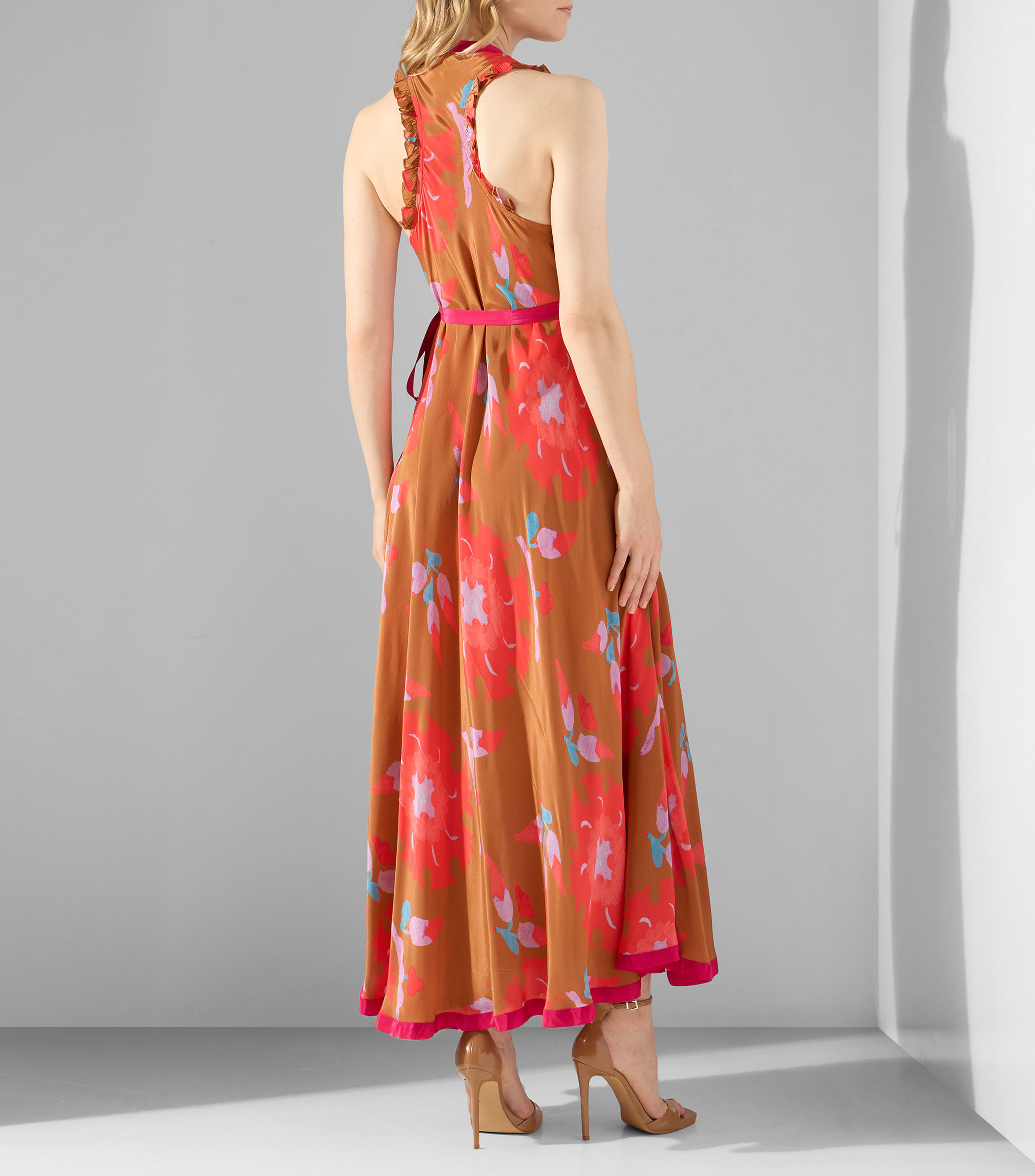 Vestido largo estampado Mujer