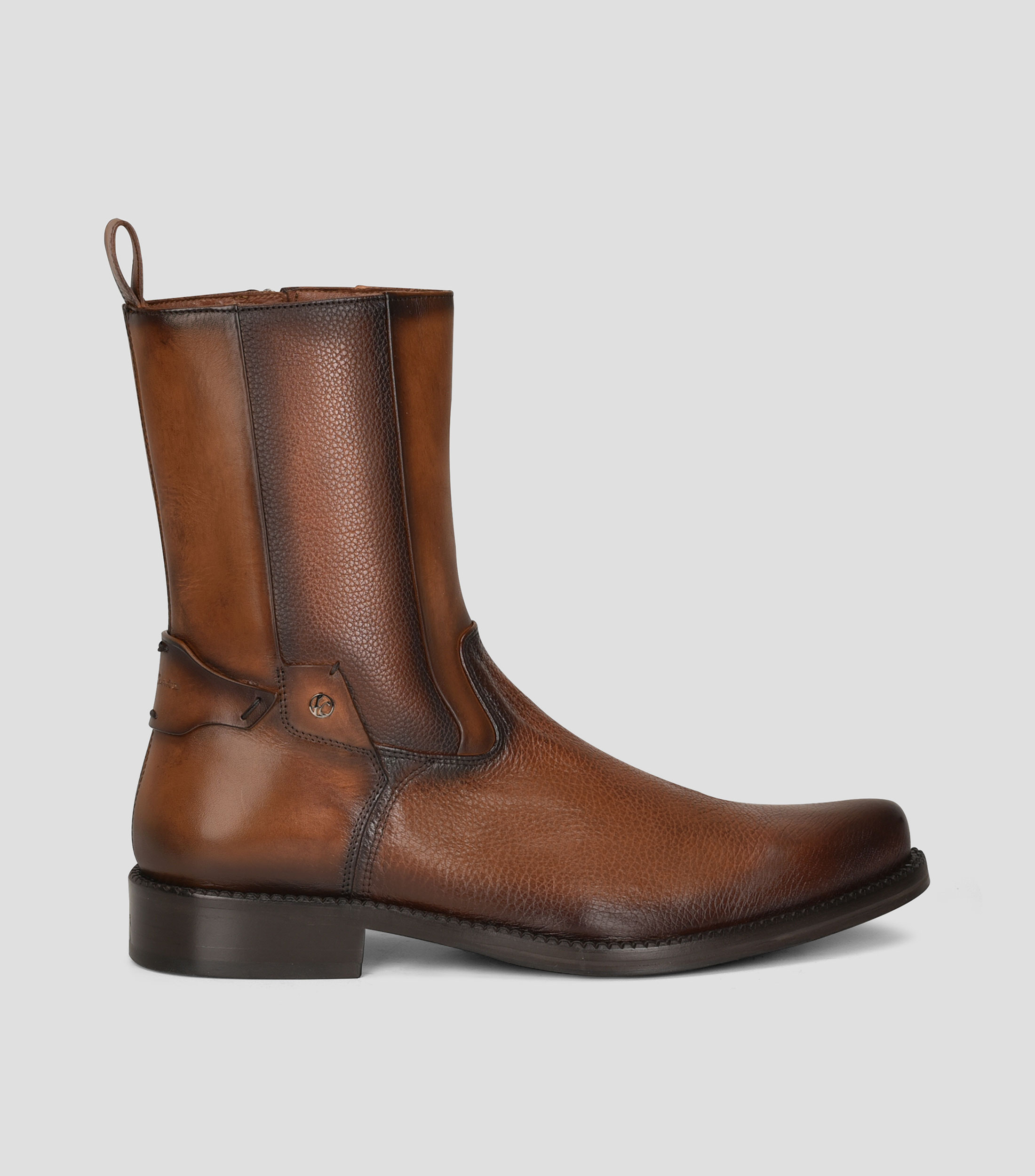Botas De Vestir piel Tacón Media Luna Hombre