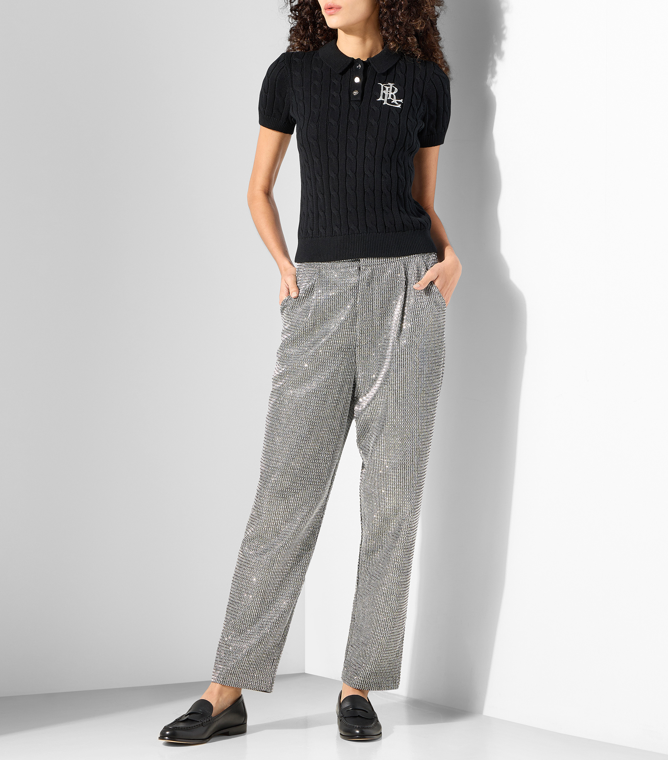 Suéter cuello polo Mujer