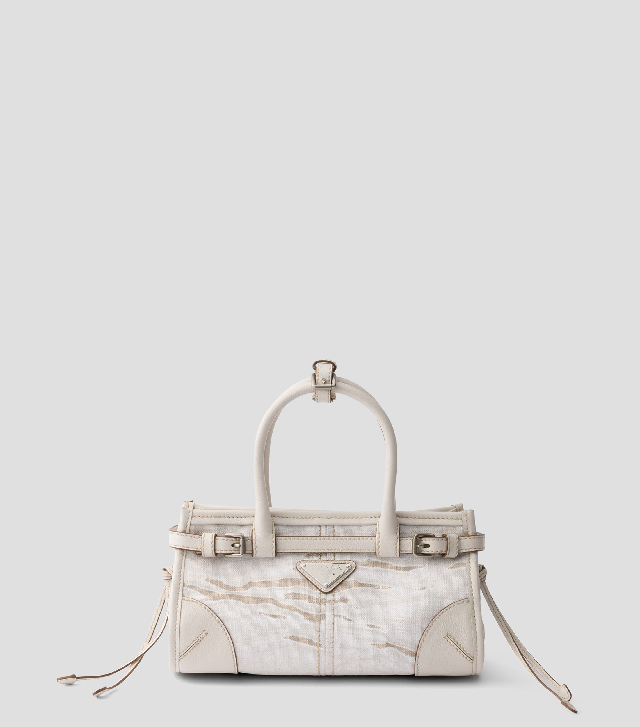 Bolsa Tote Blanca Bonnie con Detalles en Piel, Mujer