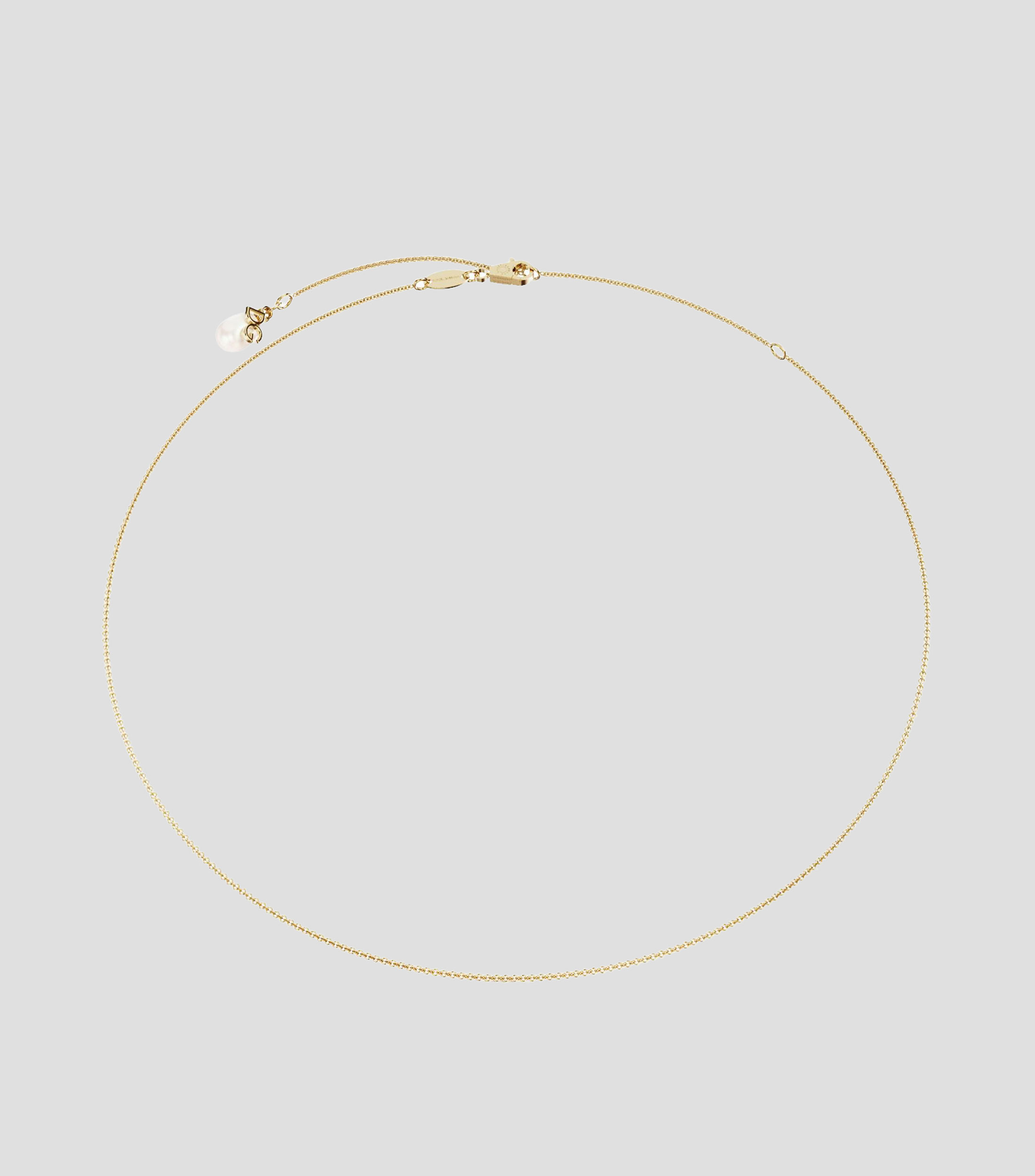 Collar Para Charm en Oro de 18 Kilates con perla de agua dulce Mujer