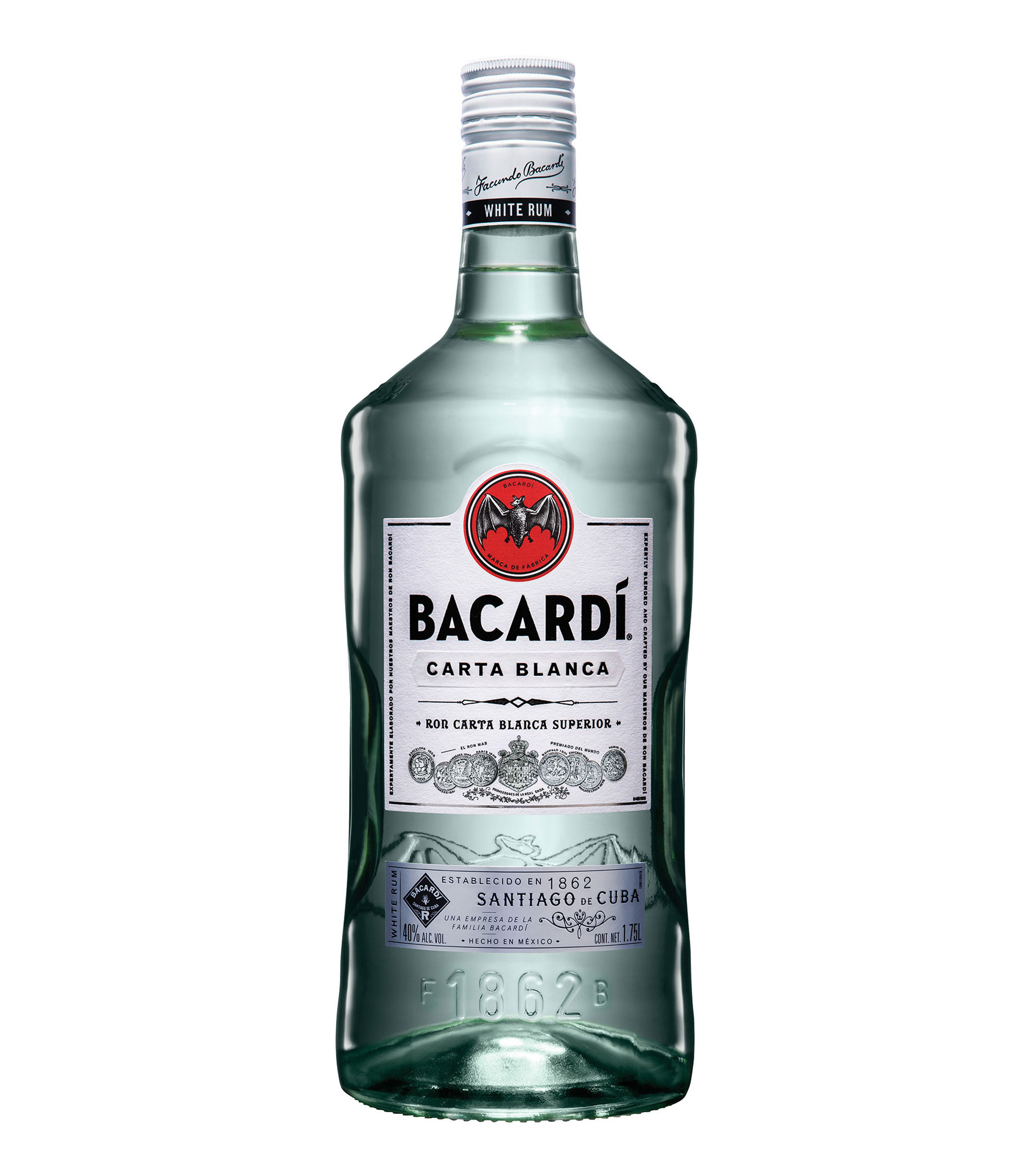 Ron Blanco Bacardí Carta Blanca, 1750 ml