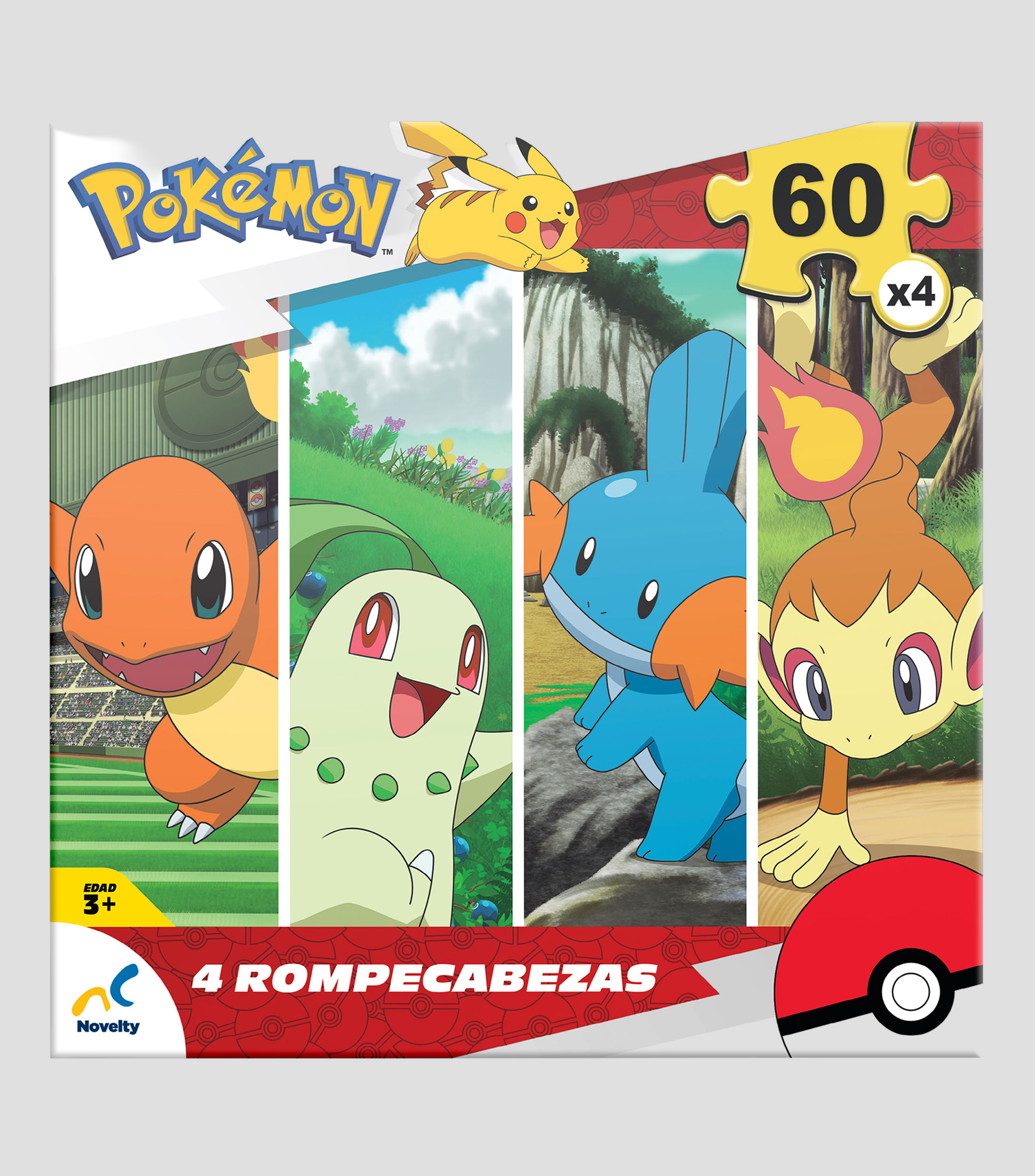 Rompecabezas Pokémon 4 En 1