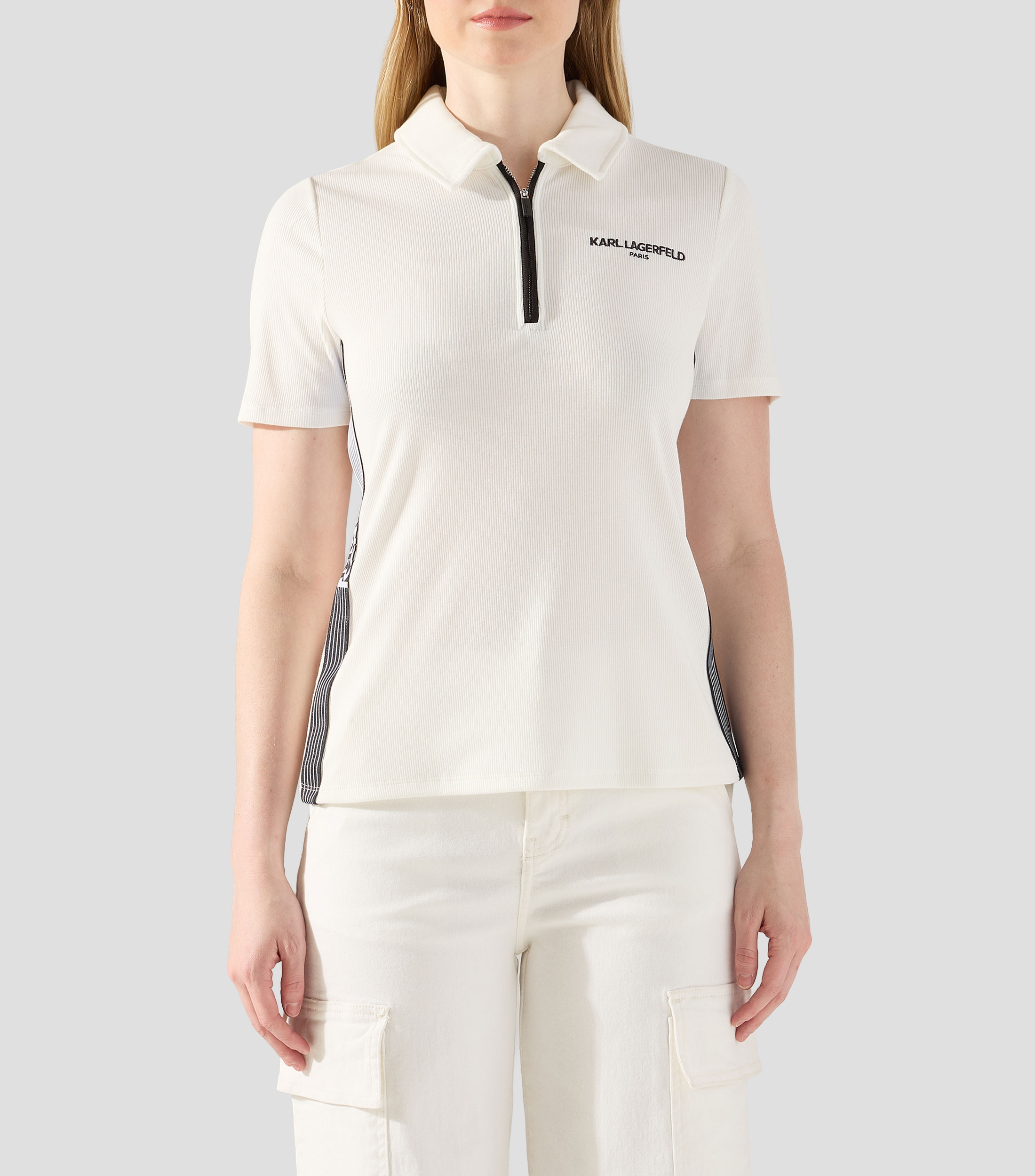 Blusa lisa con manga corta Mujer