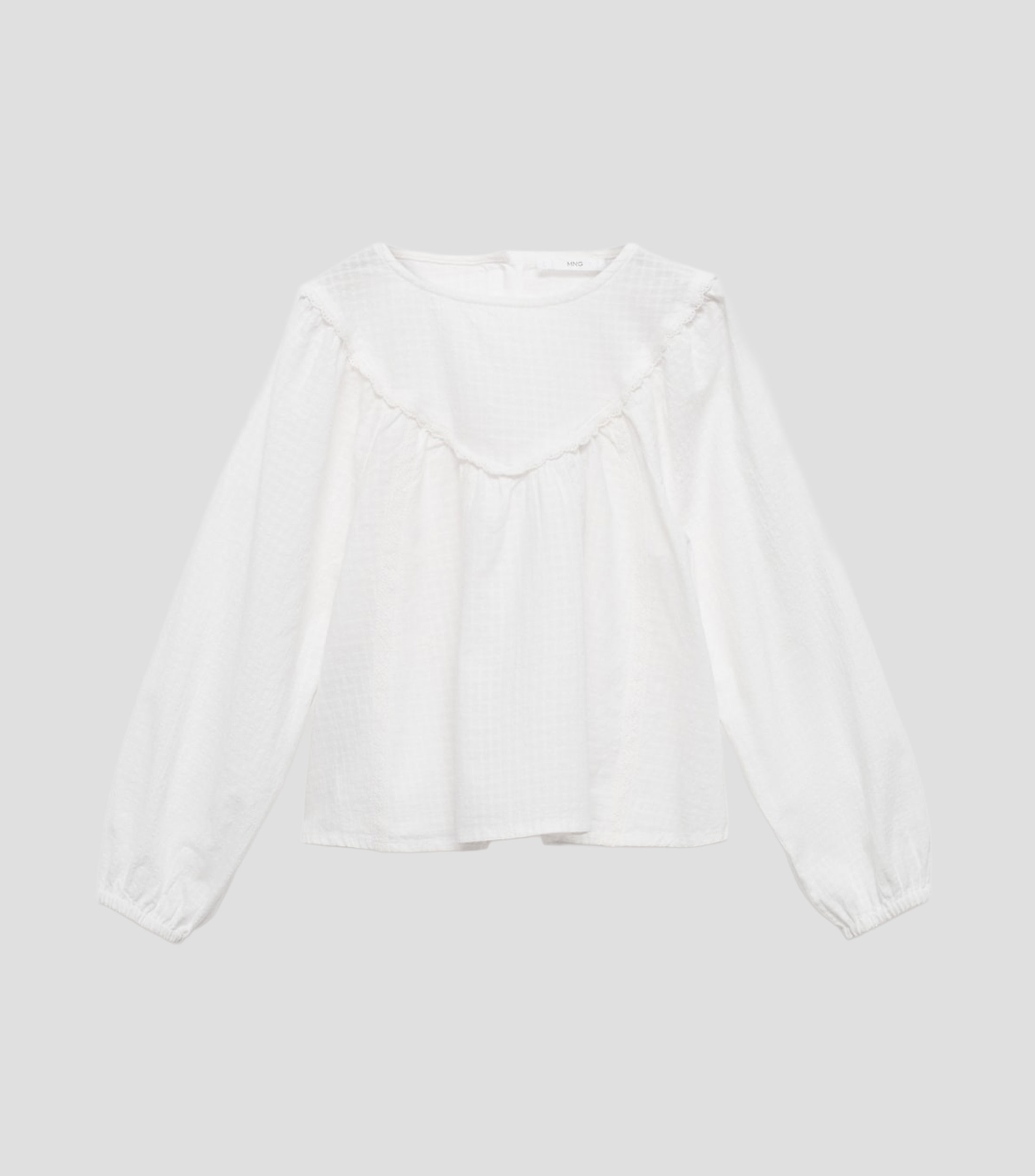 Blusa lisa manga larga Niña