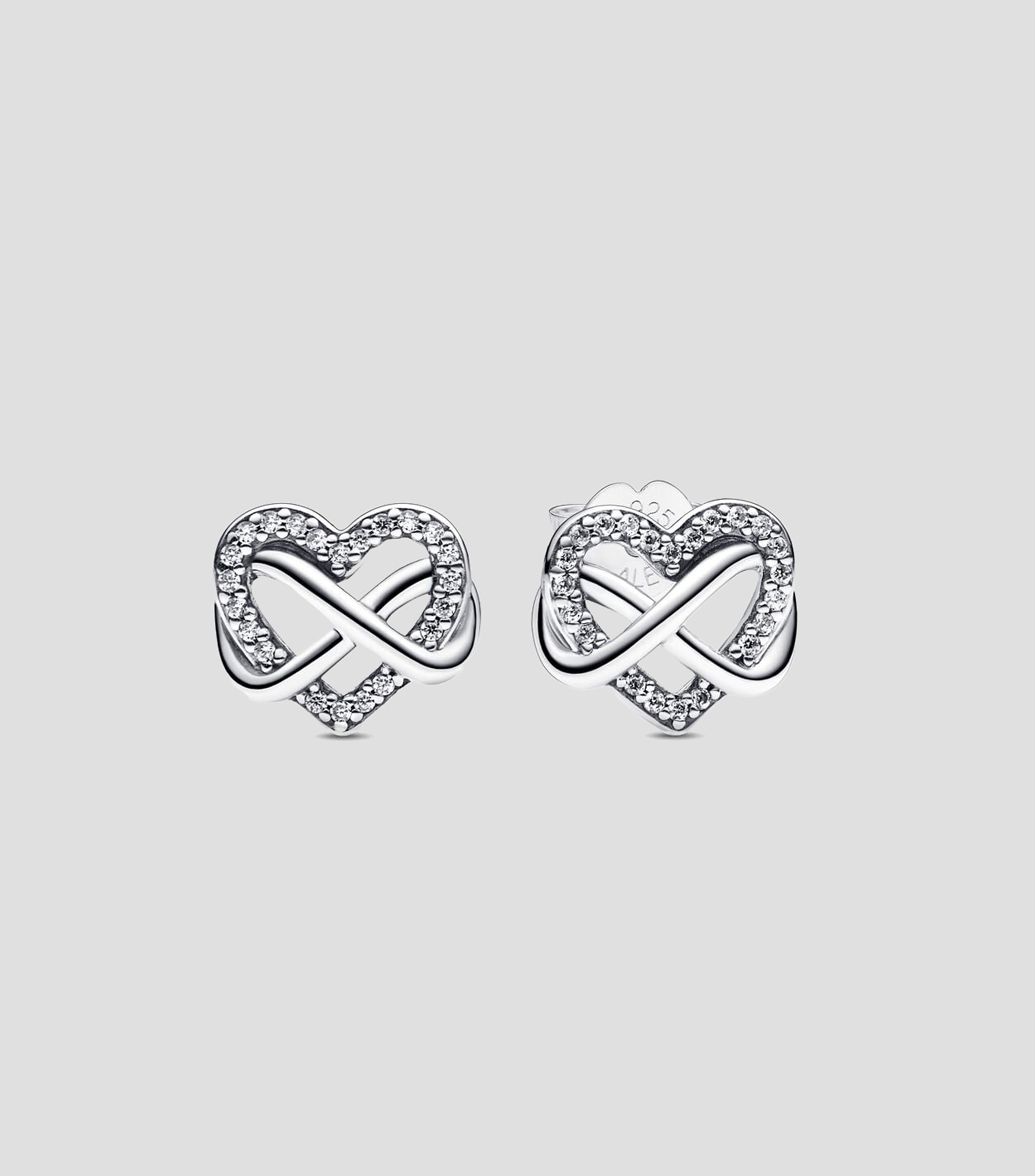 Aretes en plata .925 corazón Mujer