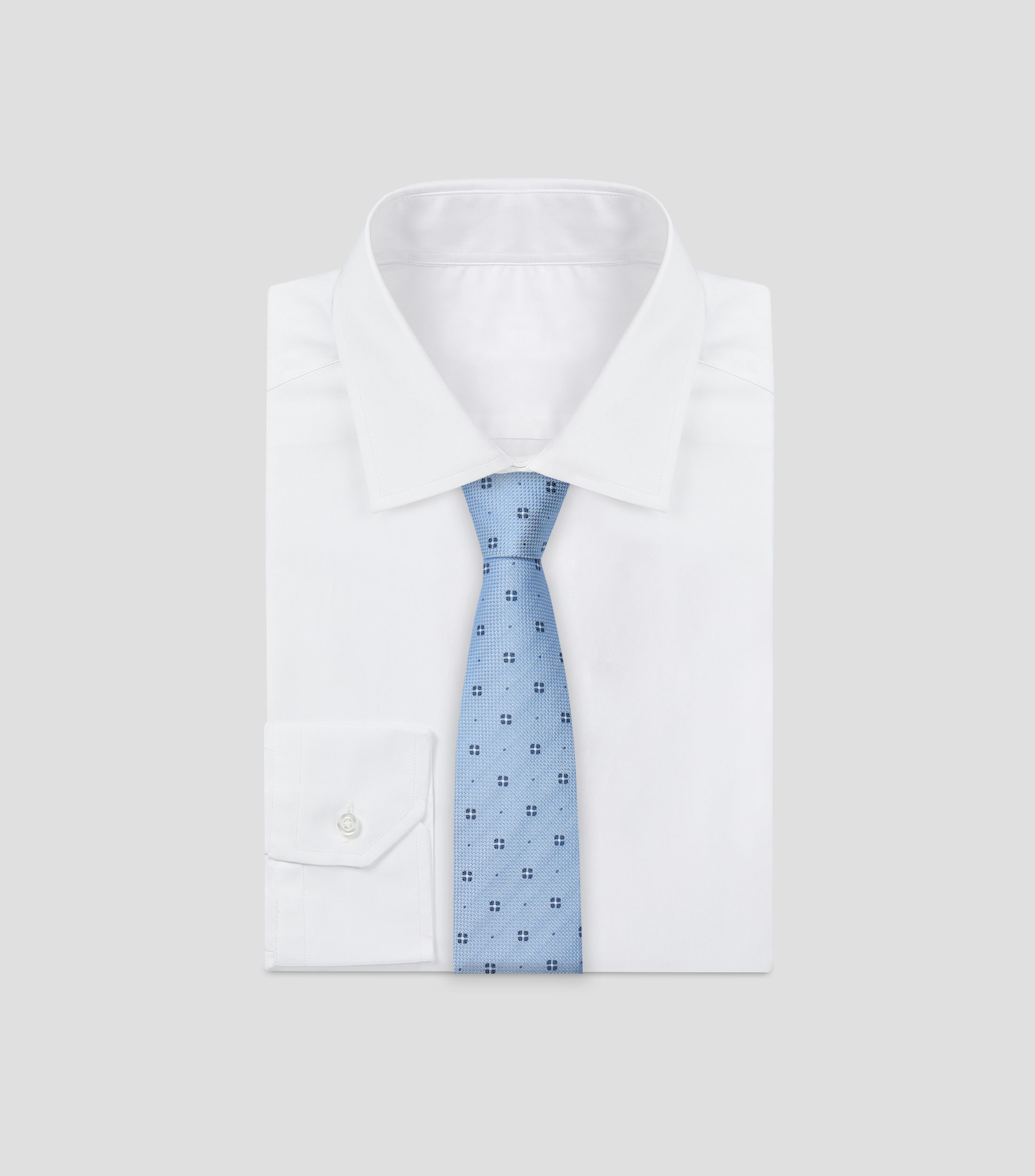 Corbata de seda con dibujo tejido en jacquard Hombre