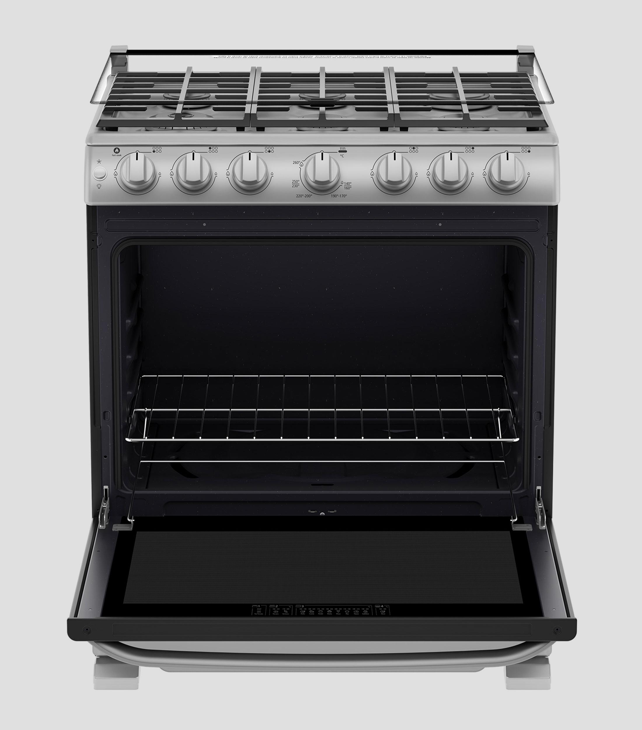 Estufa de piso de gas LP 30" + Horno de microondas de 0.9 p3