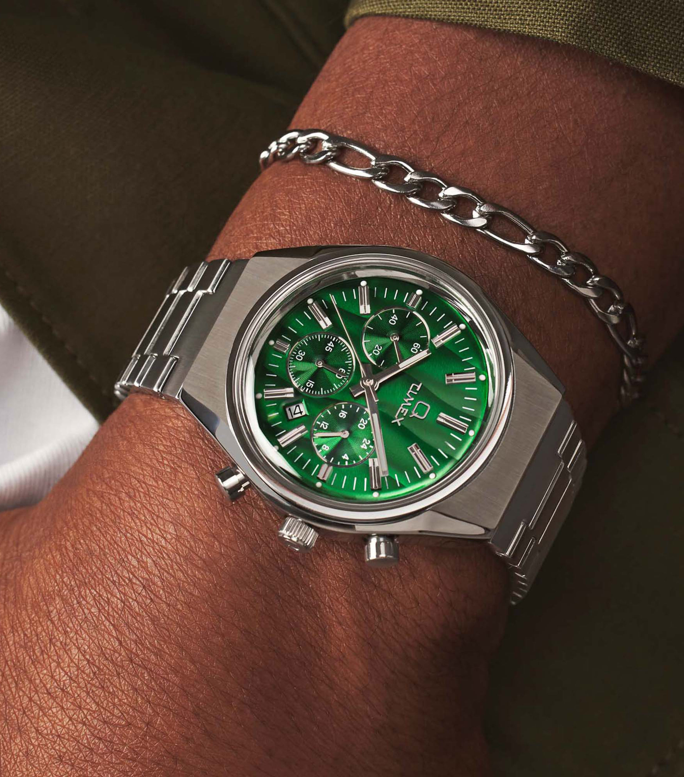 Reloj para hombre Q Timex Casual, Plateado