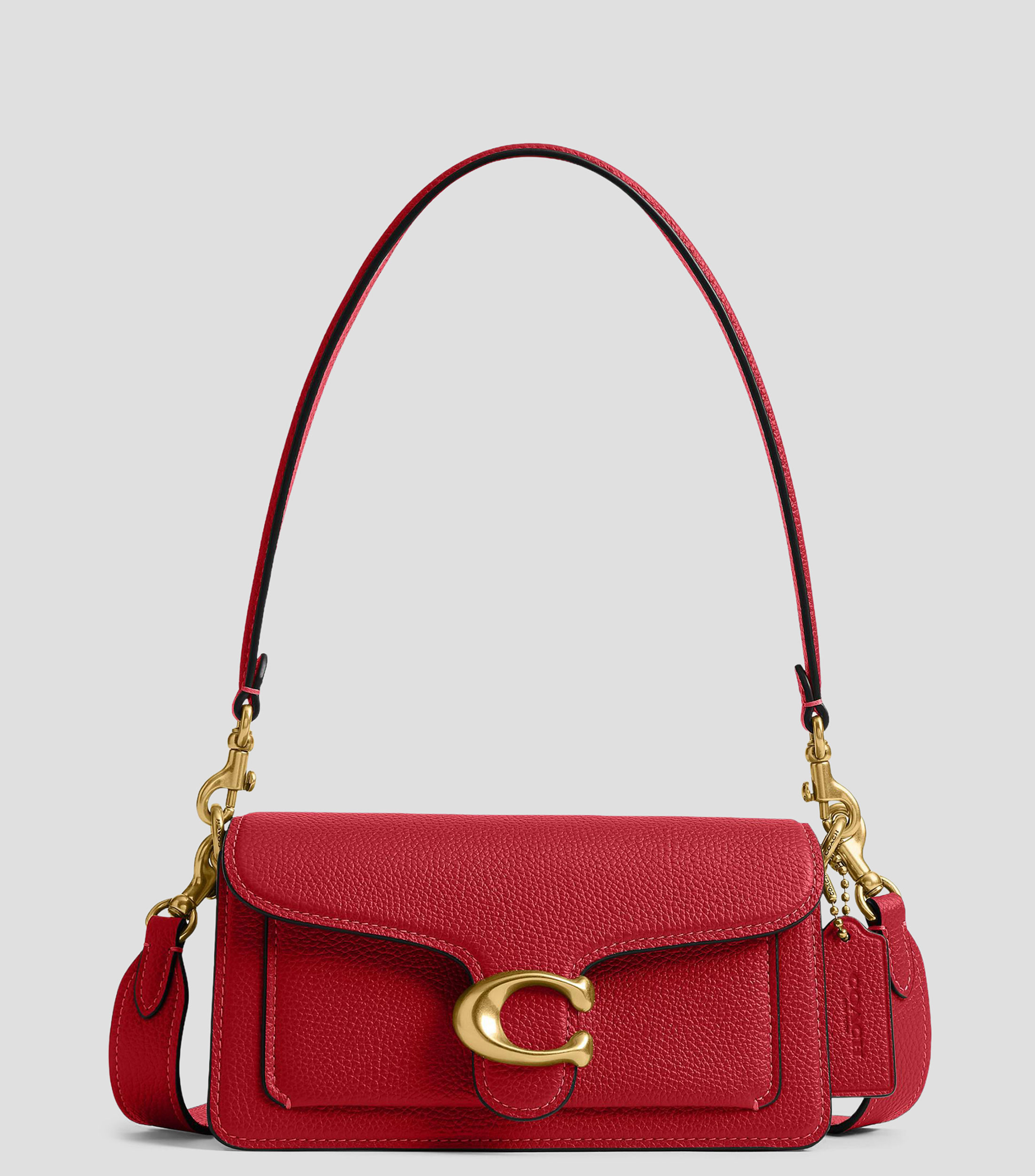 Bolsa crossbody roja en piel Shoulder Tabby Bag 20 diseño liso Mujer