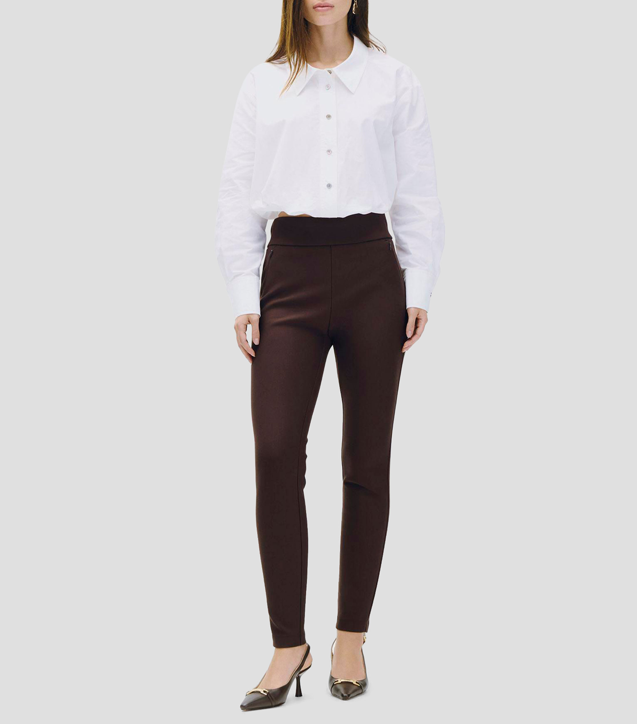 Leggings Tiro Alto Pretina Ancha Mujer
