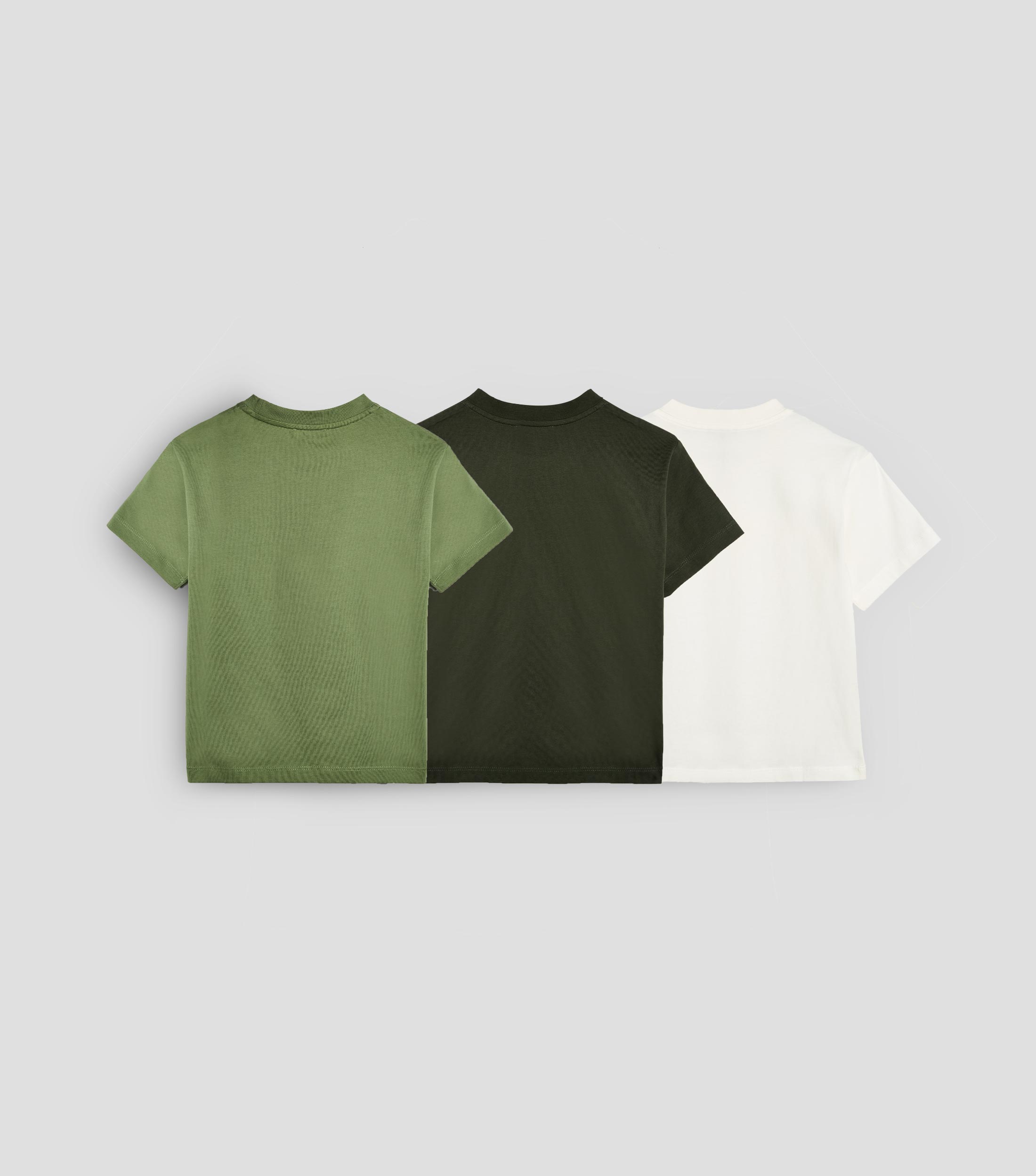 Set 3 playeras de cuello redondo manga corta estampadas Niño