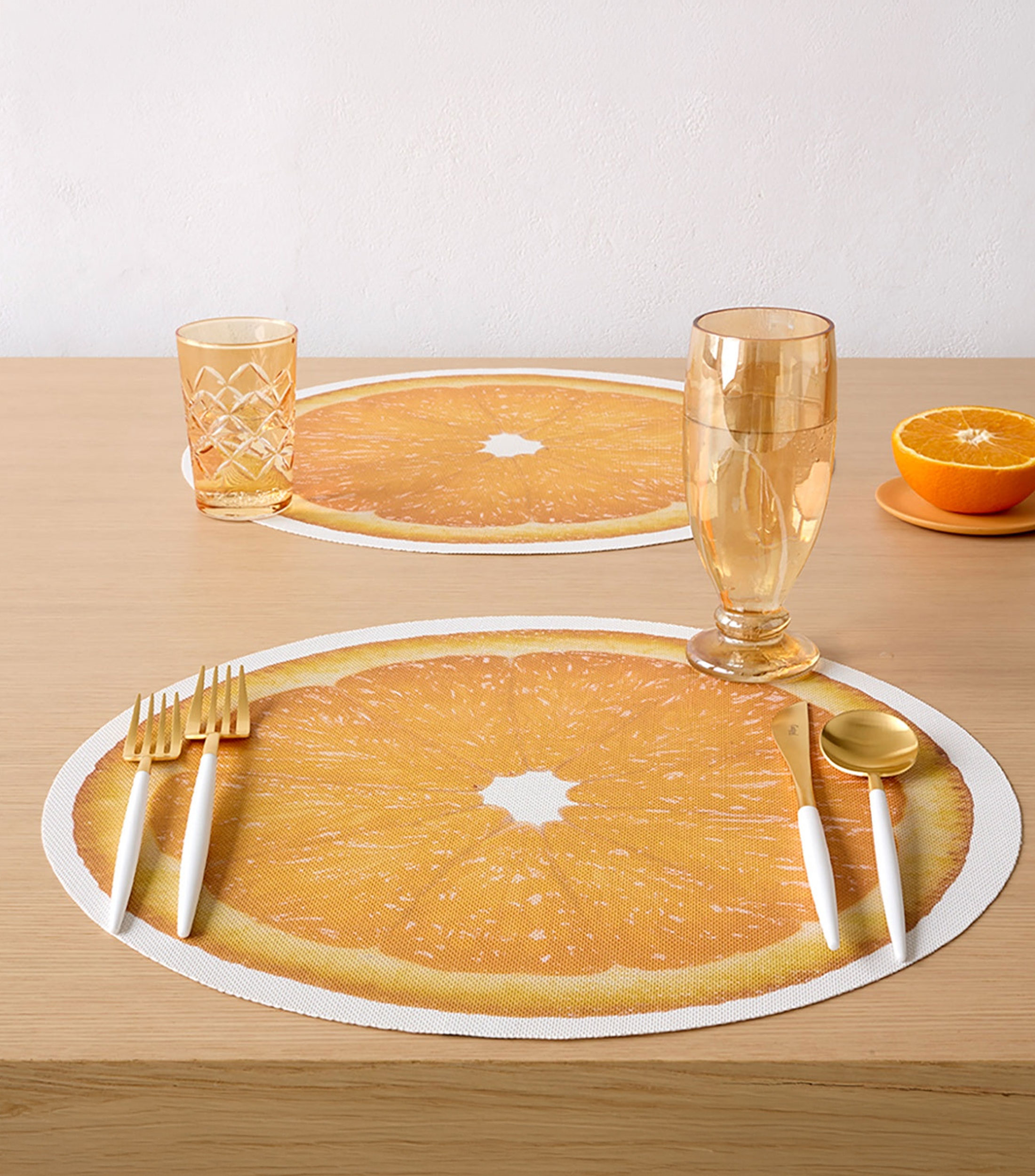 Mantel Individual Citrus Orange Redondo