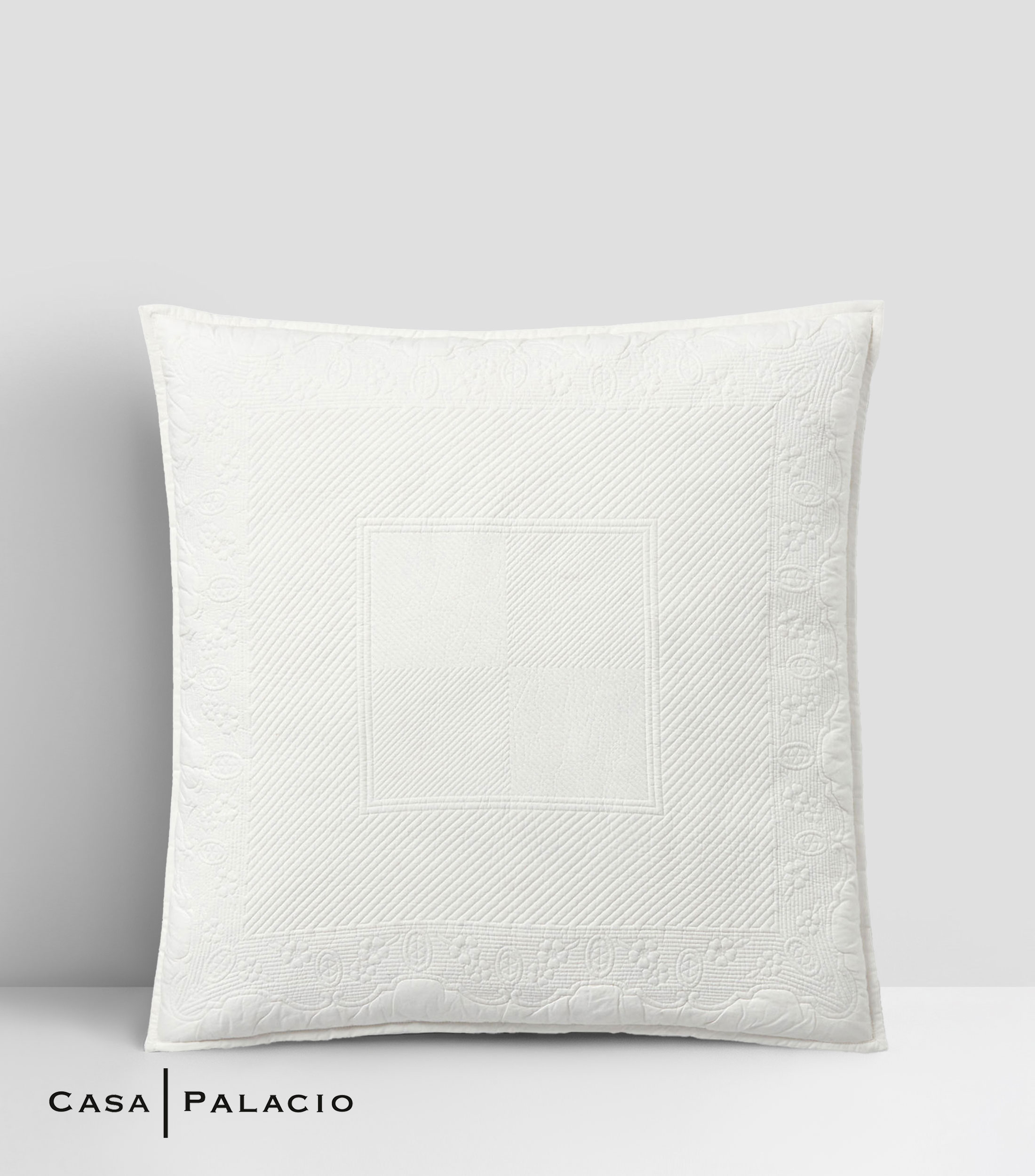 Funda para almohada Euro en algodón Elisabetta Crema