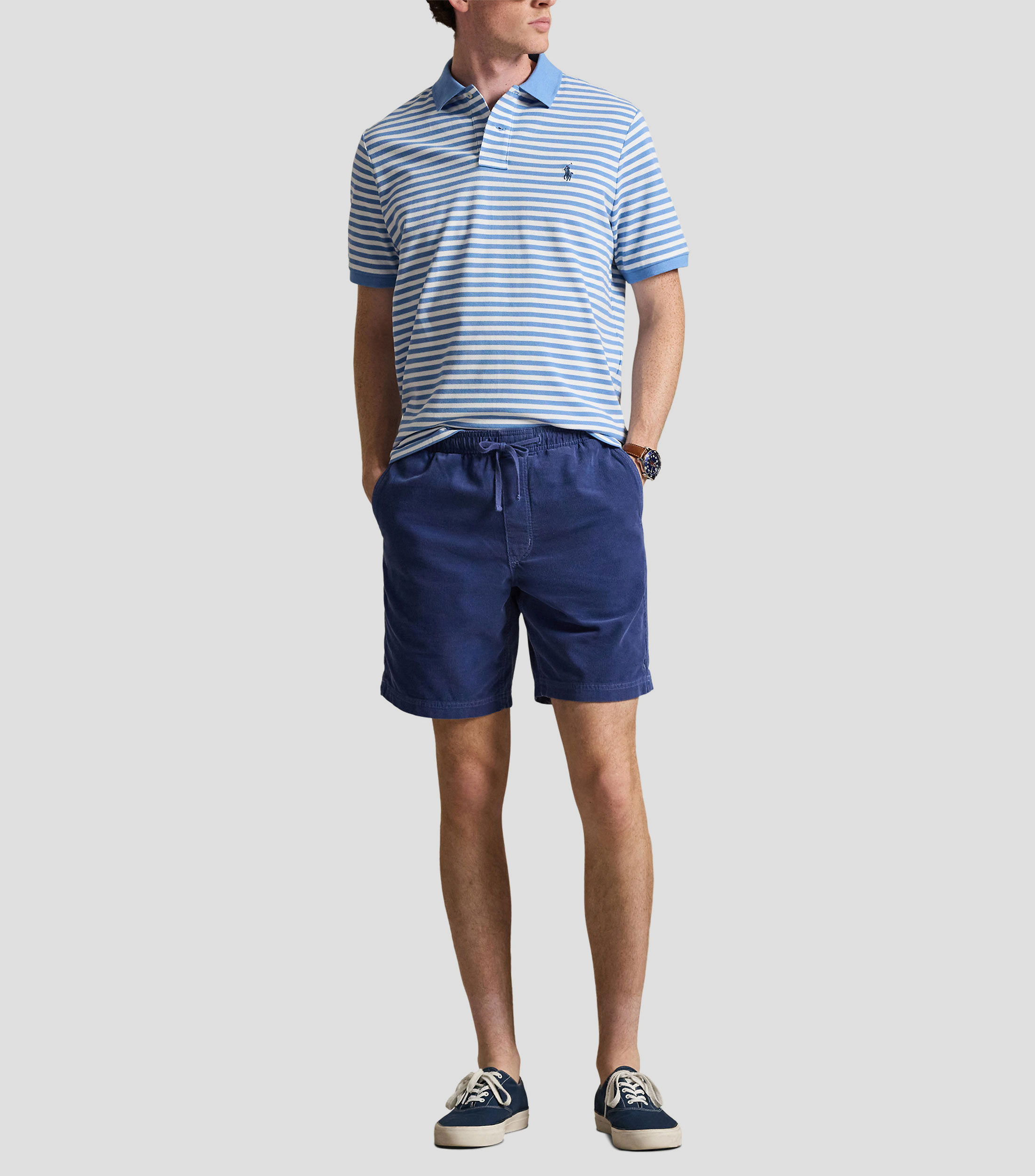 Playera tipo polo rayas manga corta Hombre
