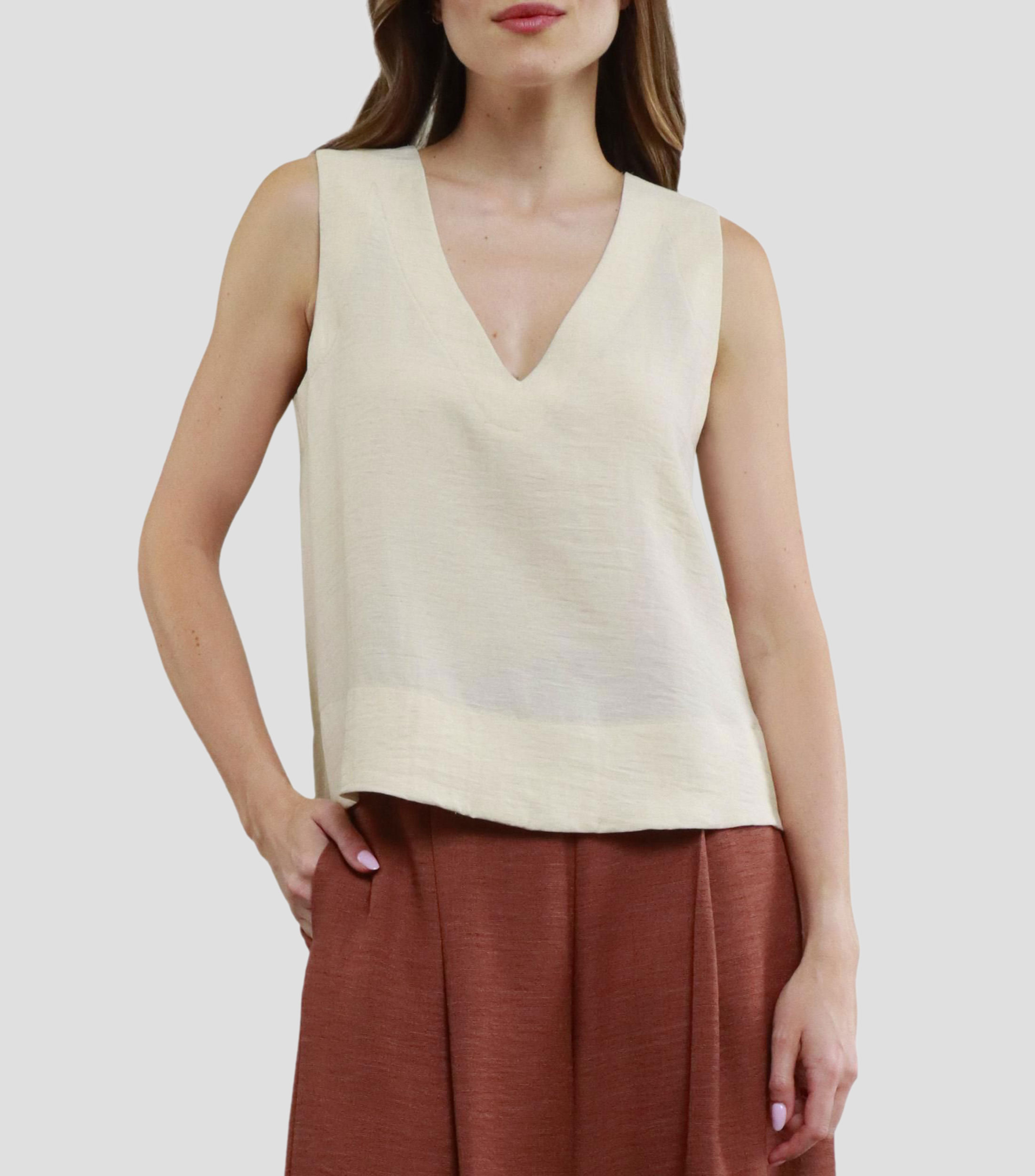 Blusa sin mangas Mujer