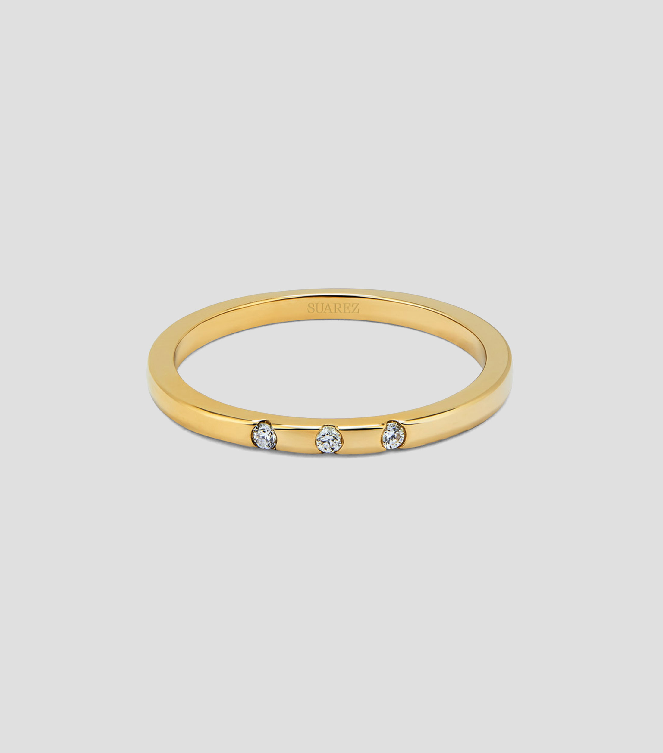 Anillo en Oro amarillo de 18 Kilates con diamantes Mujer