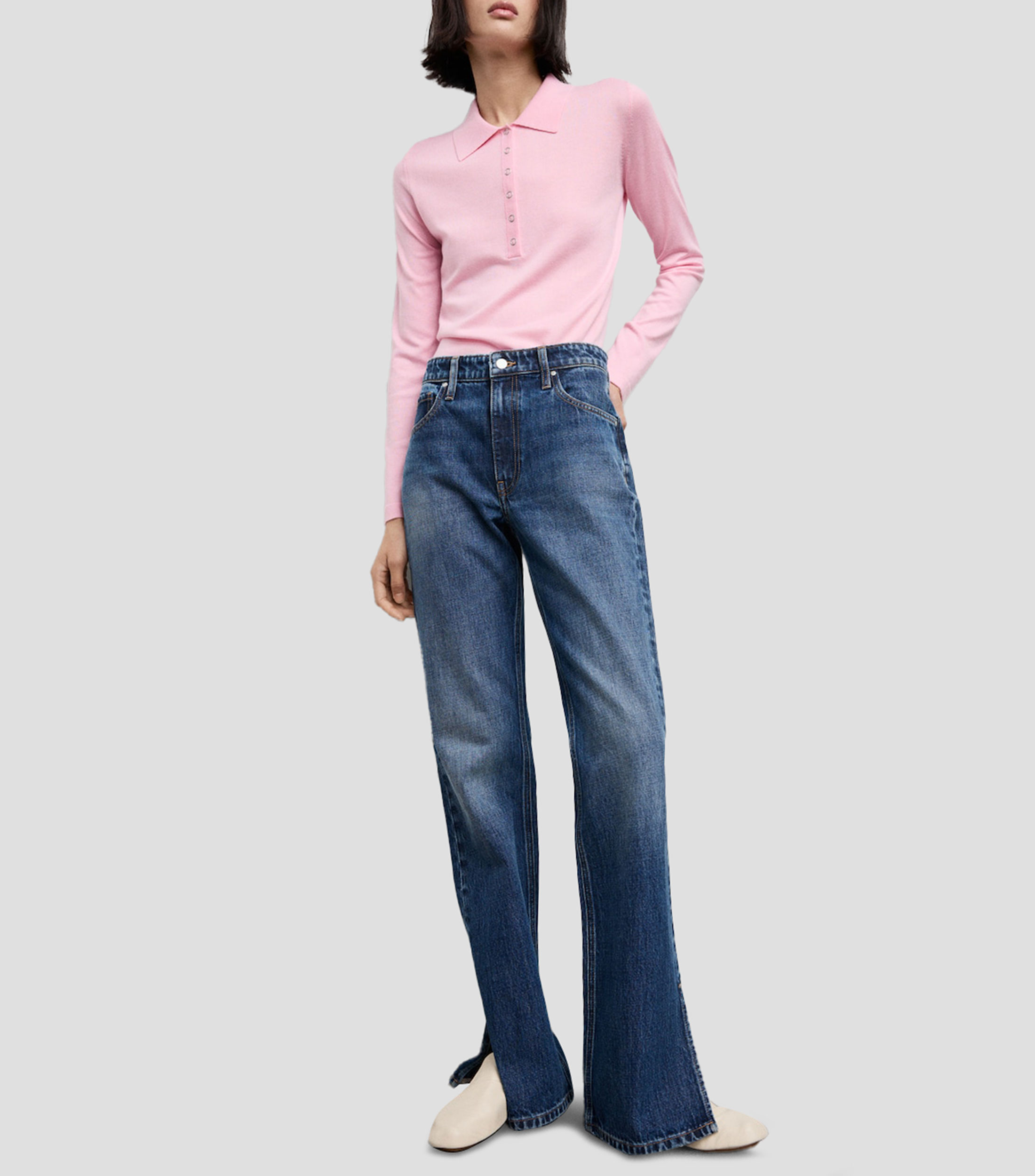Suéter cuello polo Mujer