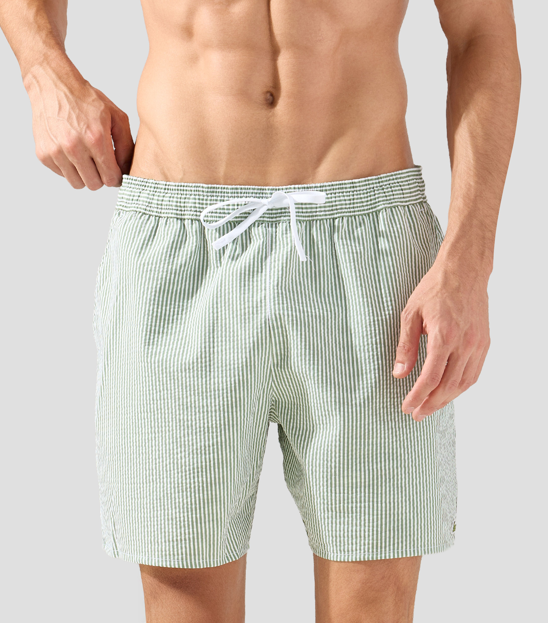 Traje de Baño corto de rayas Hombre