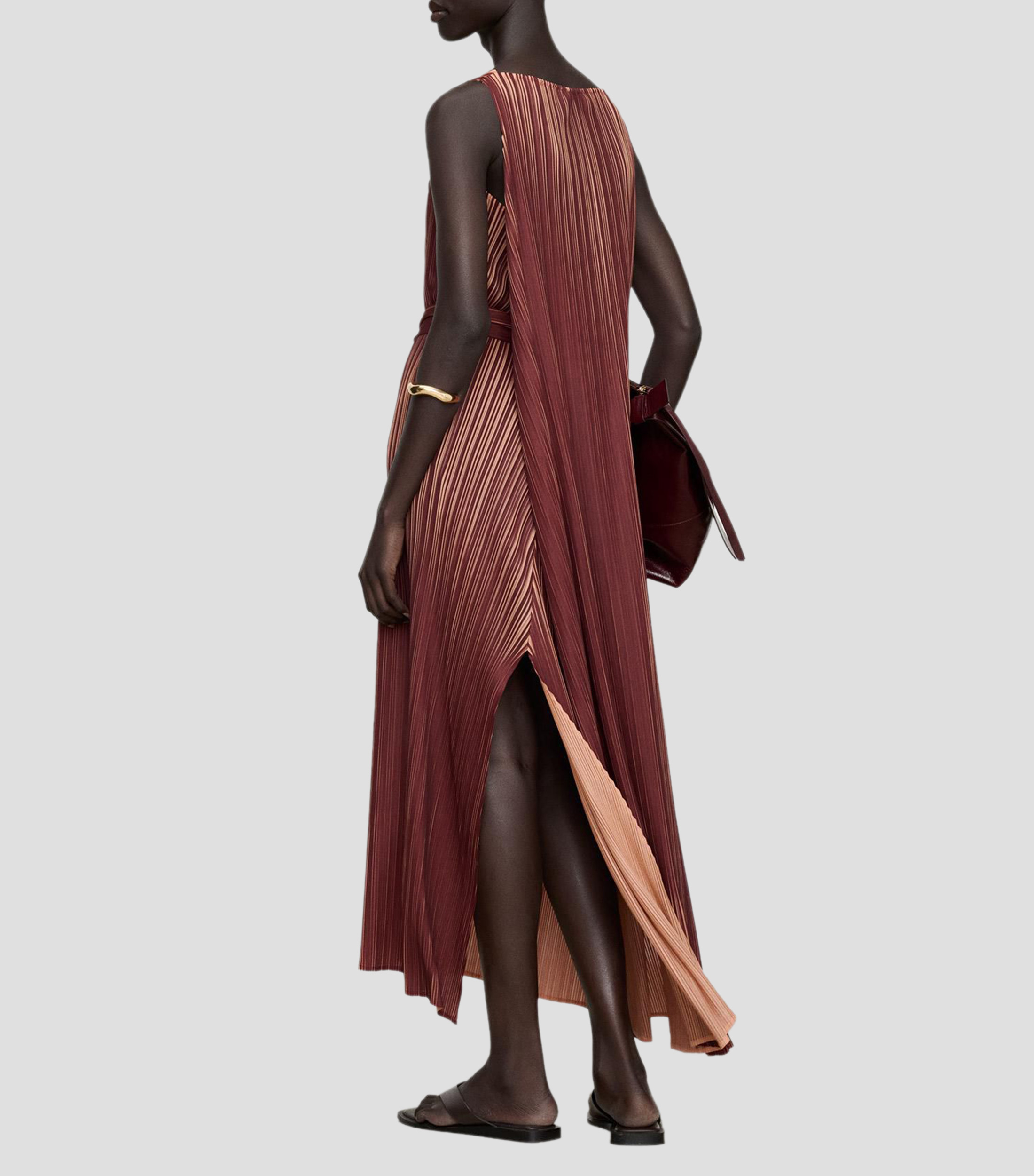 Vestido de fiesta largo liso Mujer
