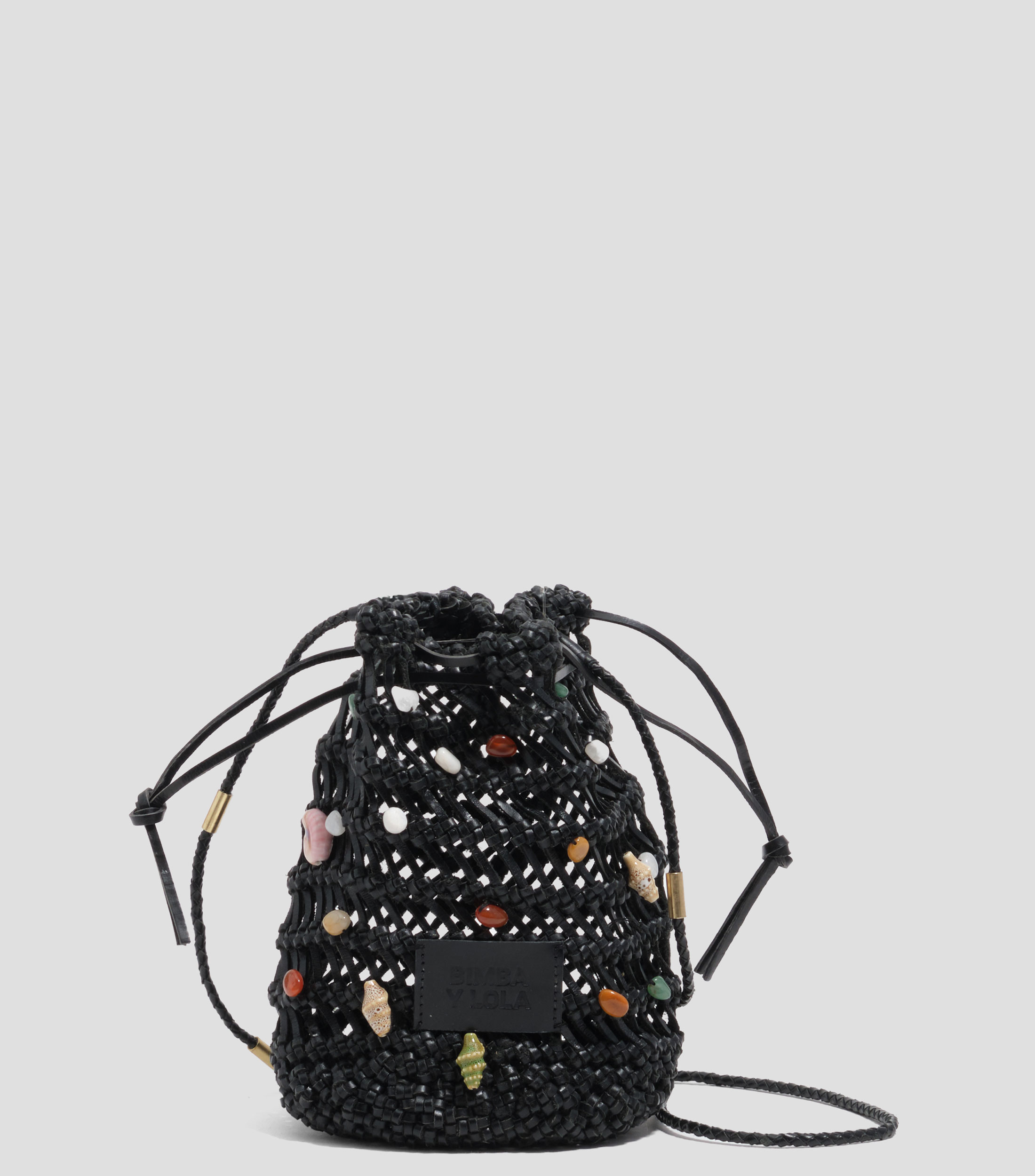 Bolsa crossbody en piel liso Mujer