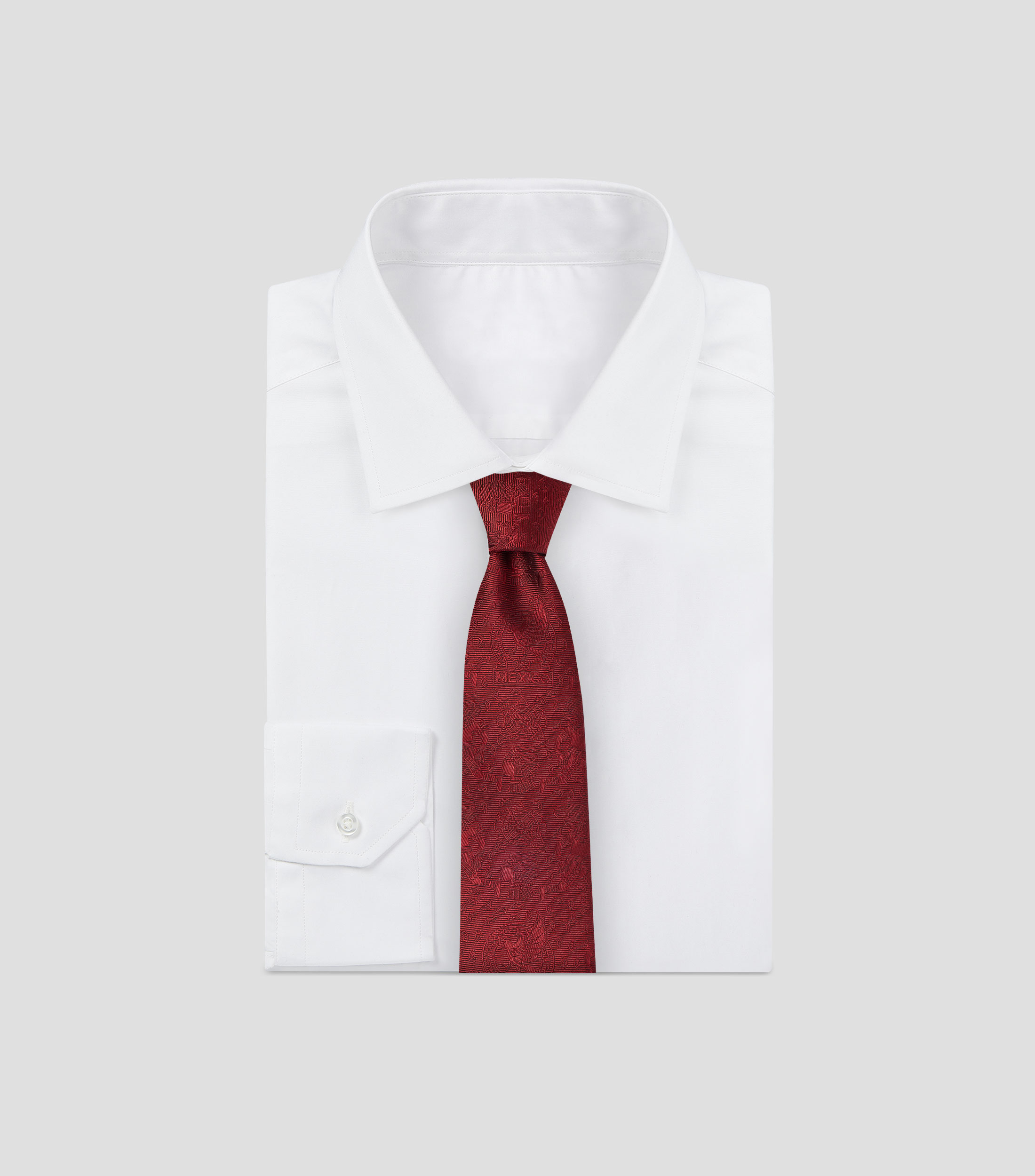 Corbata ancha de seda con microdiseños