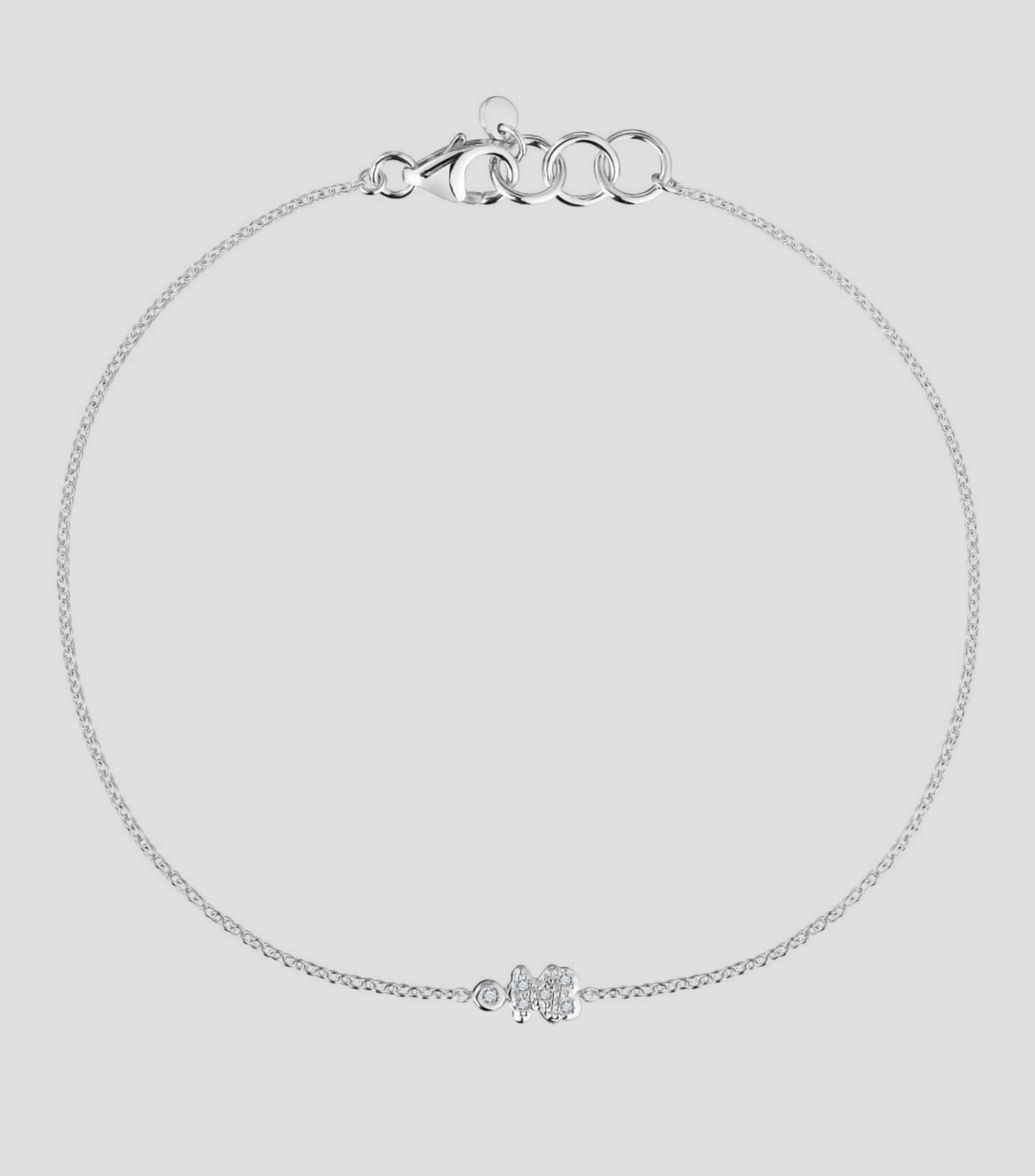 Pulsera en oro blanco con oso y diamantes Grain Mujer