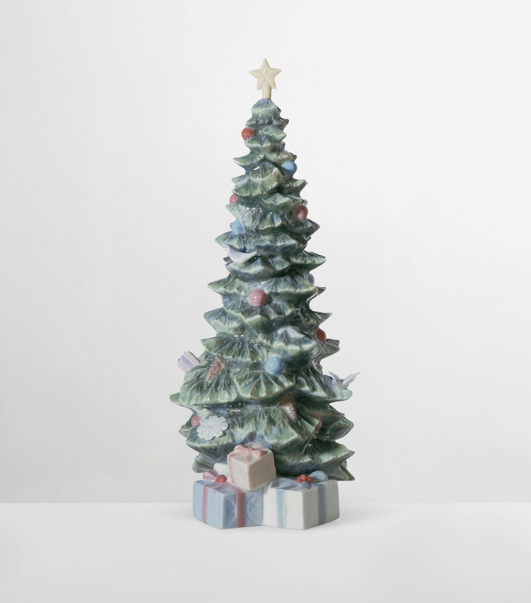 Figura decorativa Árbol de Navidad con Regalos en porcelana