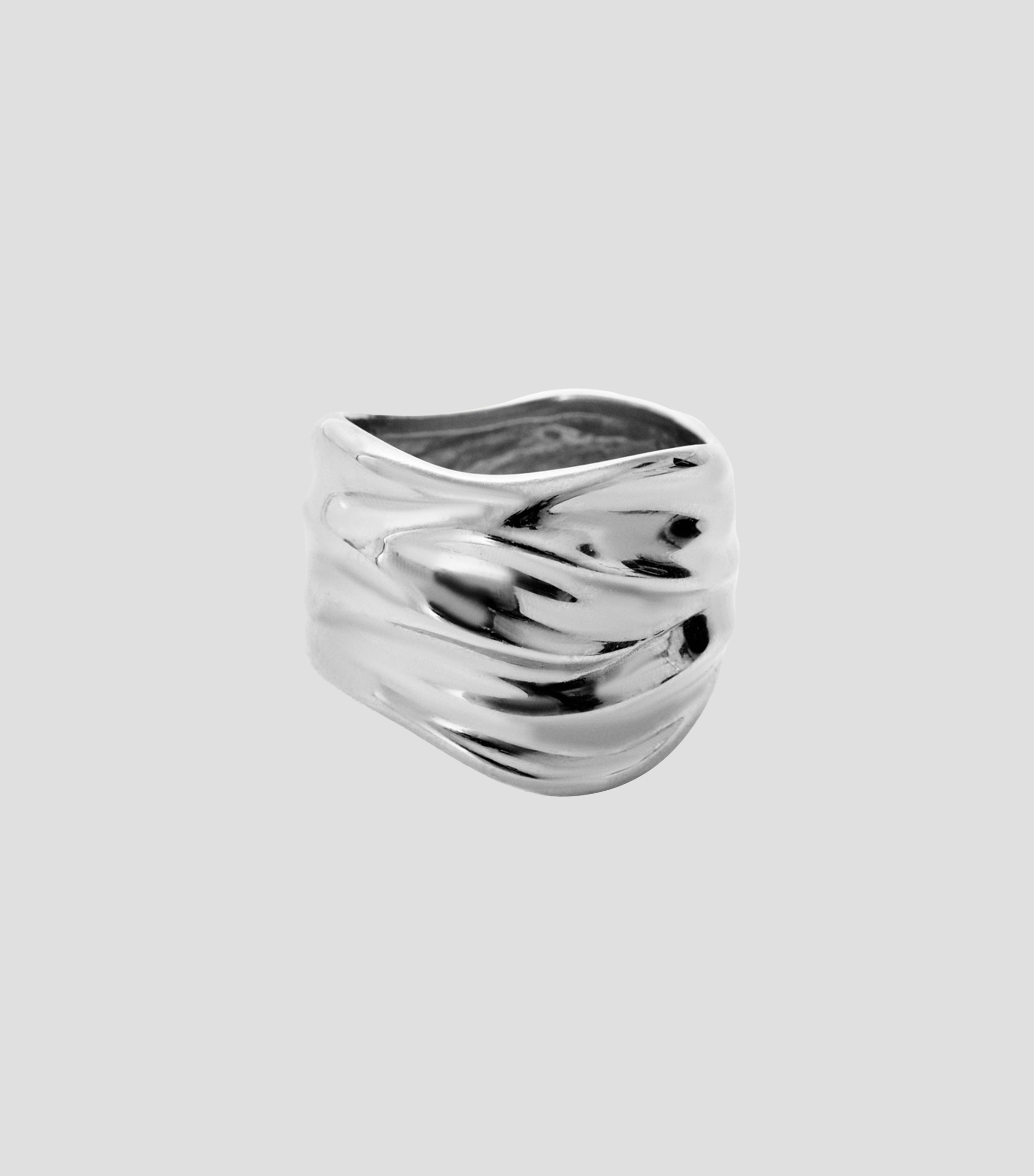 Anillo en plata .925 Birds Eyen con textura Mujer