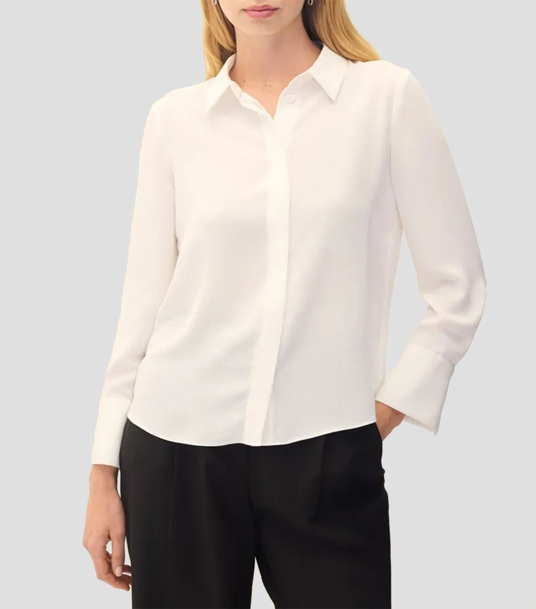 Blusa Camisera Aletilla Oculta Alforzas En Puno Mujer