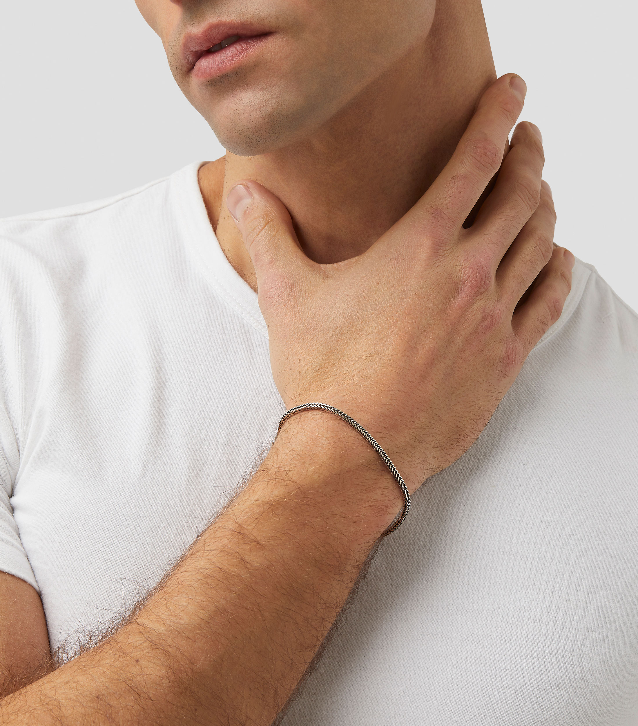 Pulsera tejido doble de flecha Hombre