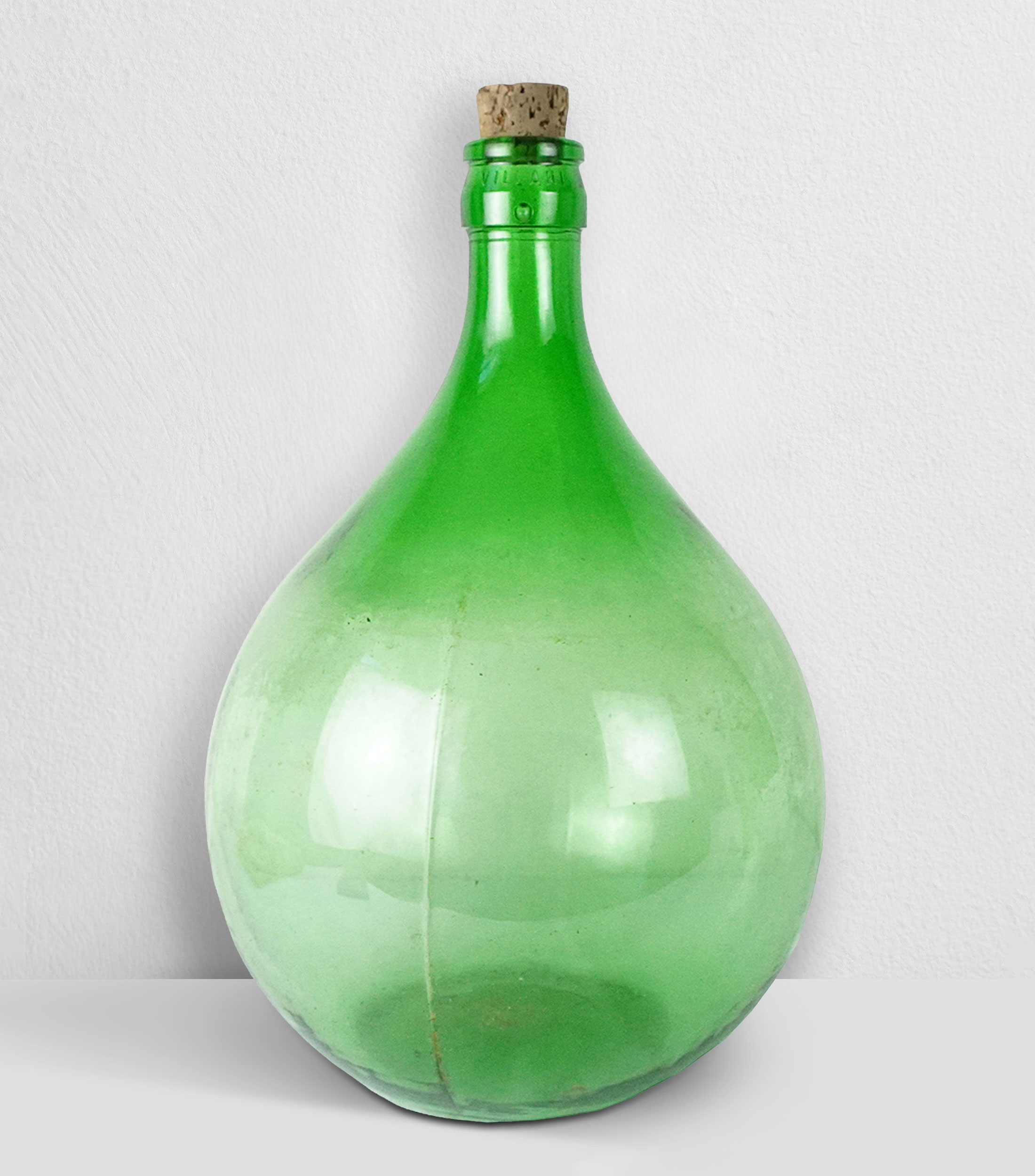 Botellón decorativo mediano en vidrio soplado
