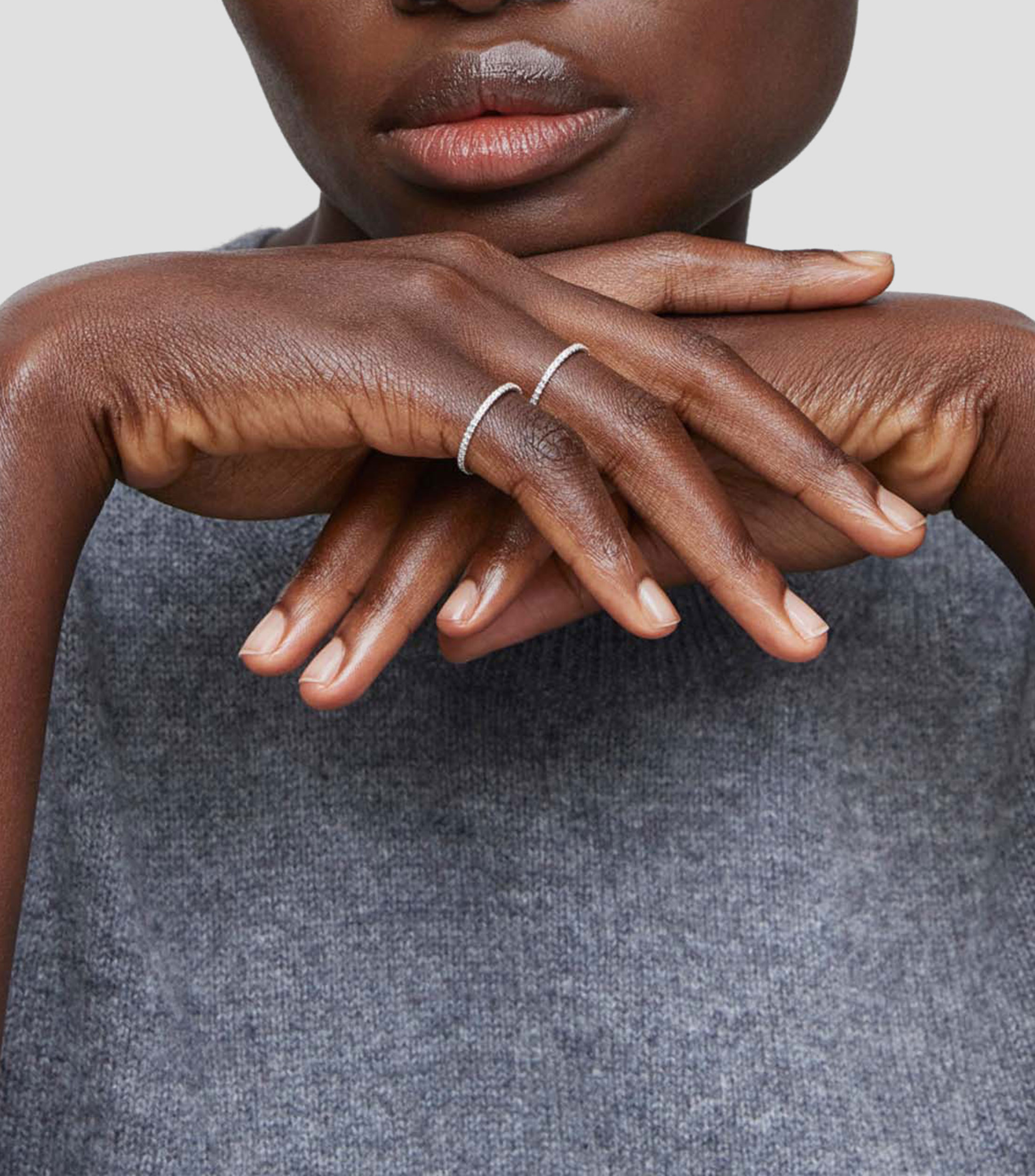 Anillo en Oro Blanco de 18 Kilates Les Classiques con Diamantes Mujer